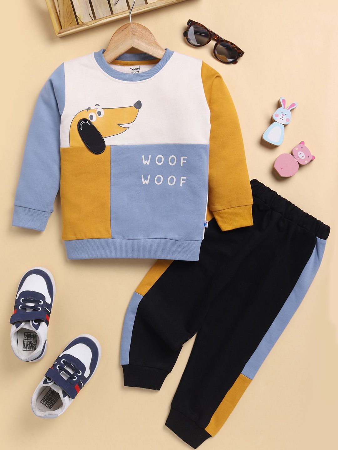 

Toonyport Boys Printed Long Sleeves Sweatshirt With Jogger, Blue
