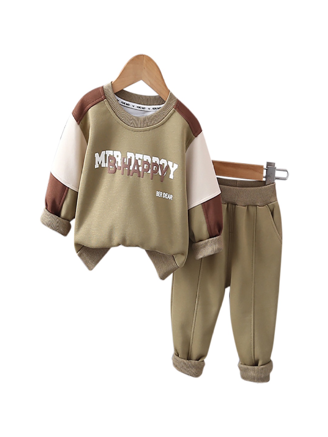 

StyleCast x Revolte Boys Printed Round Neck Sweatshirt With Jogger, Green