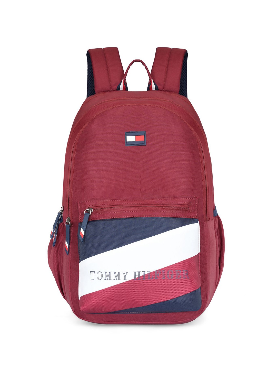 

Tommy Hilfiger Kids Colourblocked Backpack, Burgundy