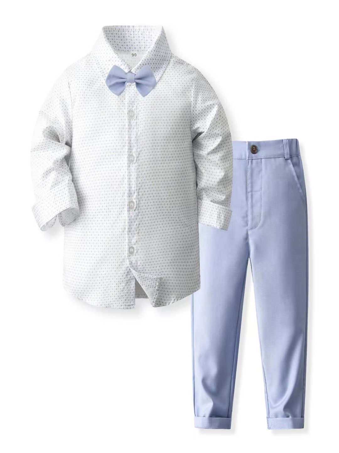 

StyleCast x Revolte Boys Printed Pure Cotton Shirt With Trouser, Blue