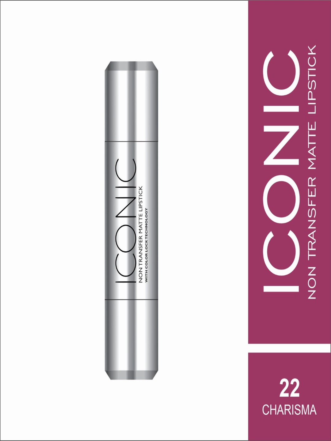 

TEEN TEEN COSMETICS Iconic Non Transfer Matte Lipstick - Charisma-22, Purple