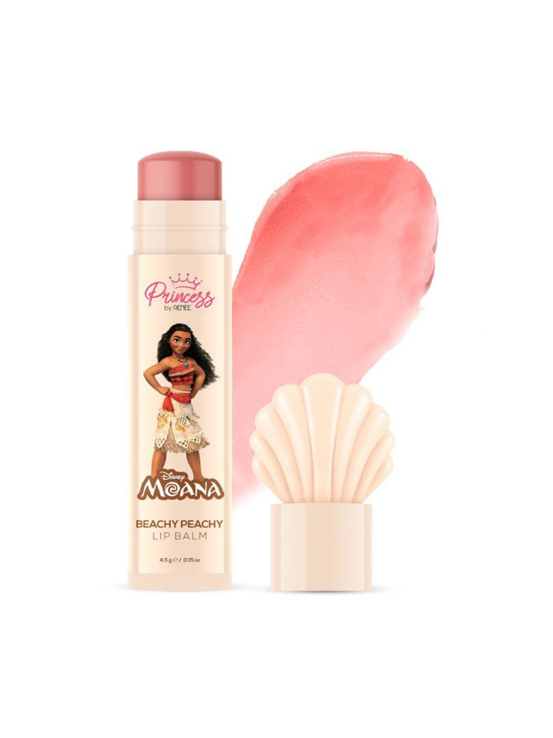 

Renee Princess Disney Moana Beachy Peachy Long Lasting Non Sticky Lip Balm - 4.5g, Peach
