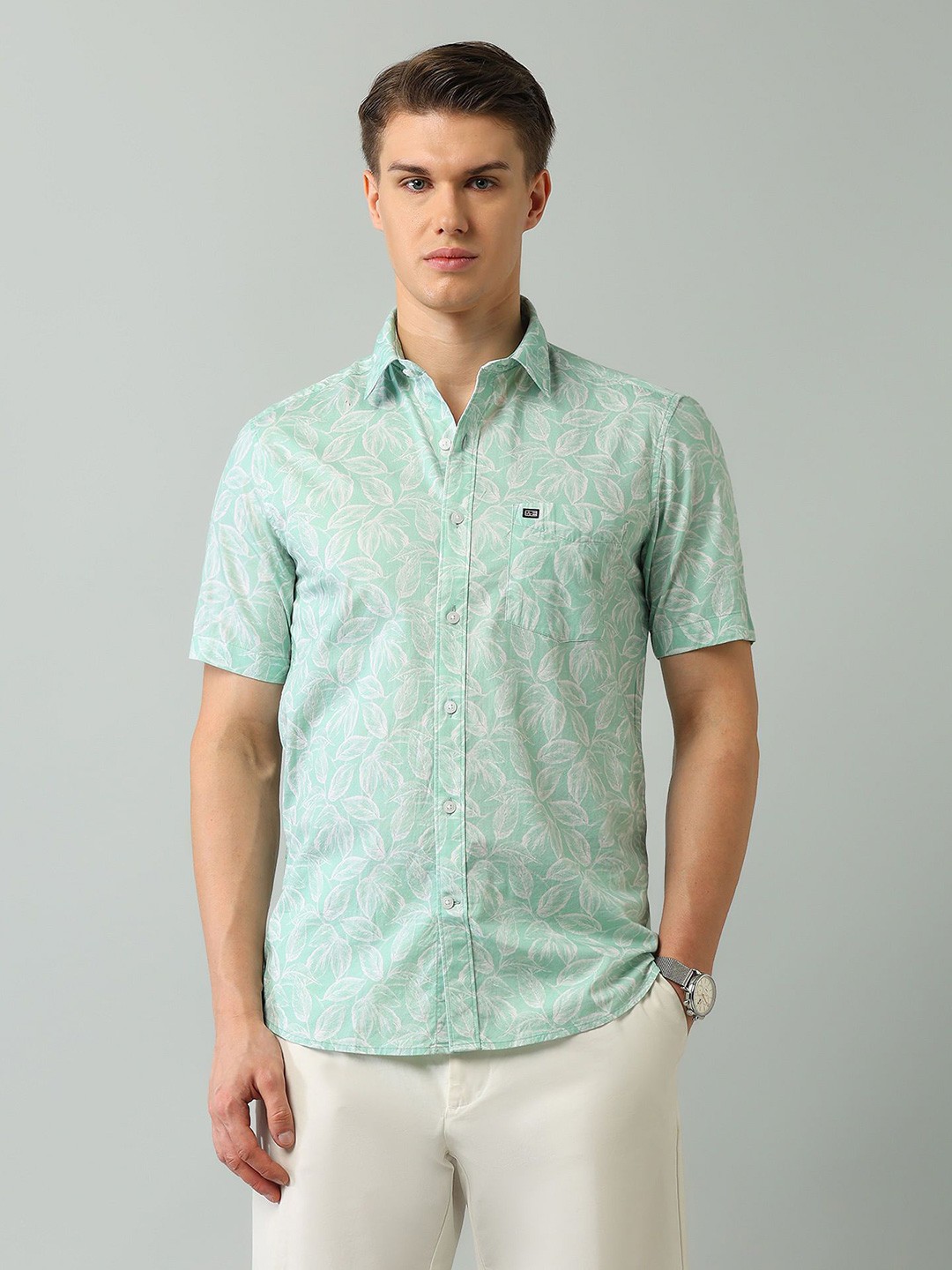 

Arrow Sport Men Classic Floral Opaque Printed Casual Shirt, Green