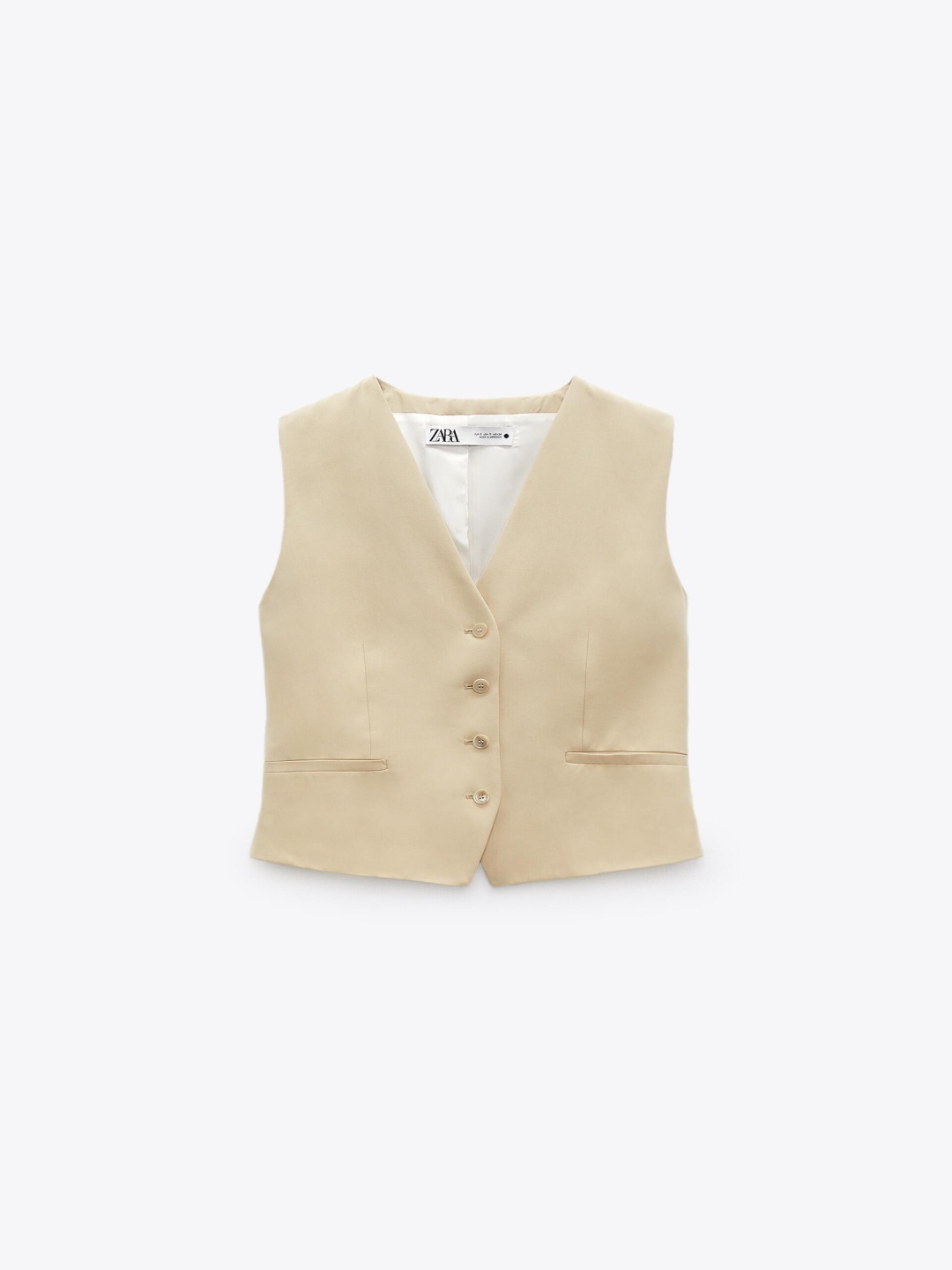 

ZARA Women Beige Waistcoat