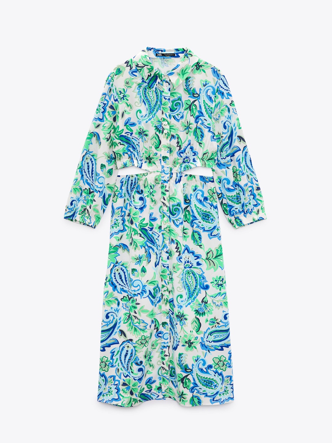 

ZARA Floral Print Fit & Flare Dress, Multi