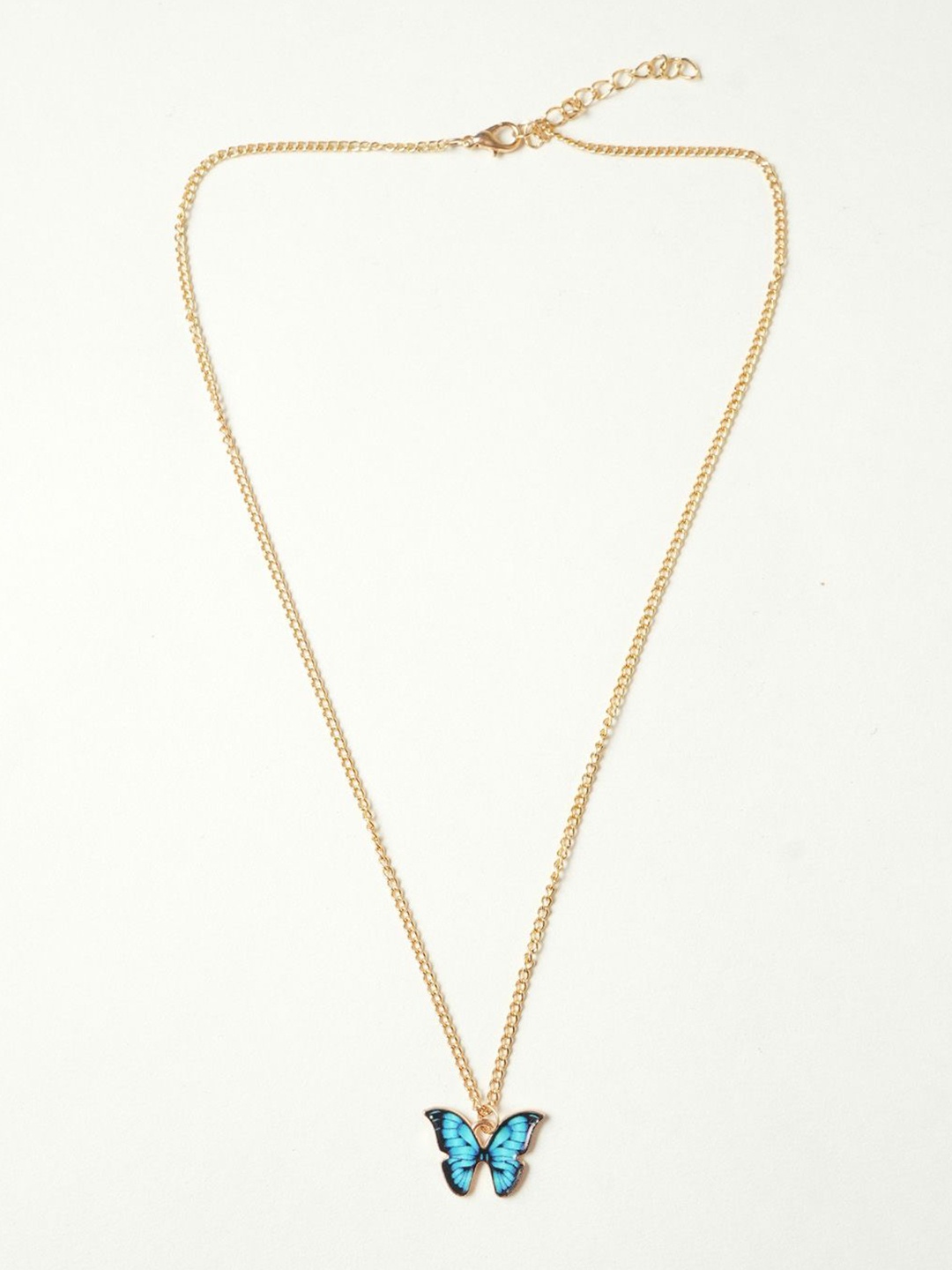 

VIRAASI Gold Plated Butterfly Shaped Pendant with Chain