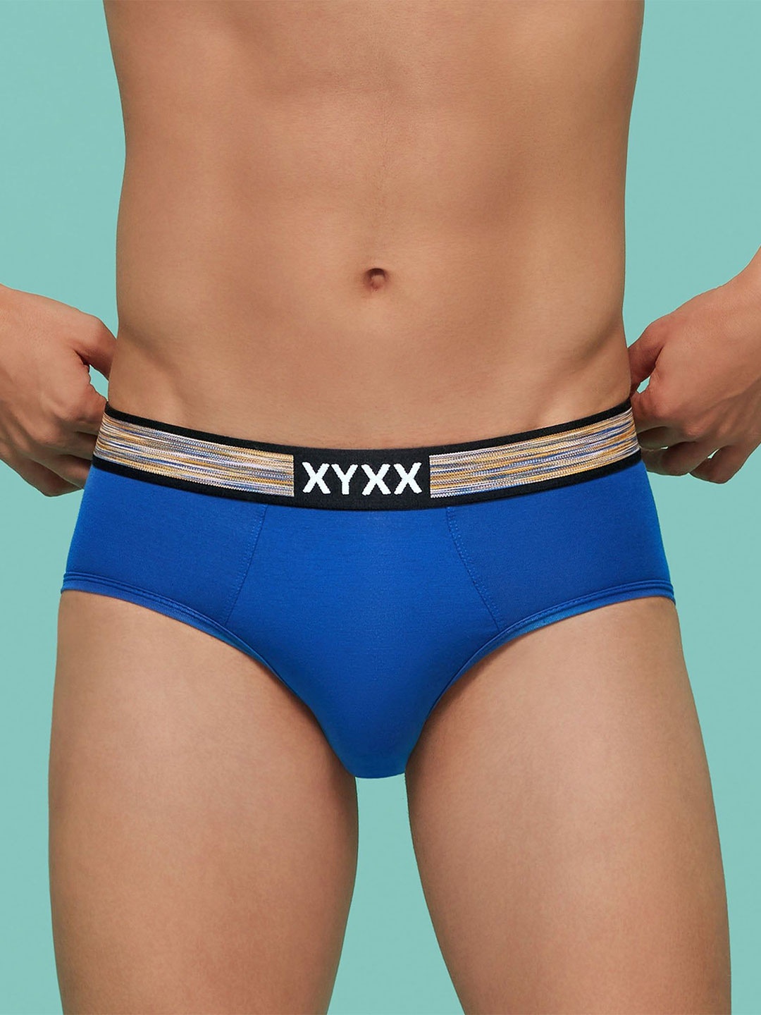 

XYXX Men Hues Basic Briefs Blue Symphony XYBRF81