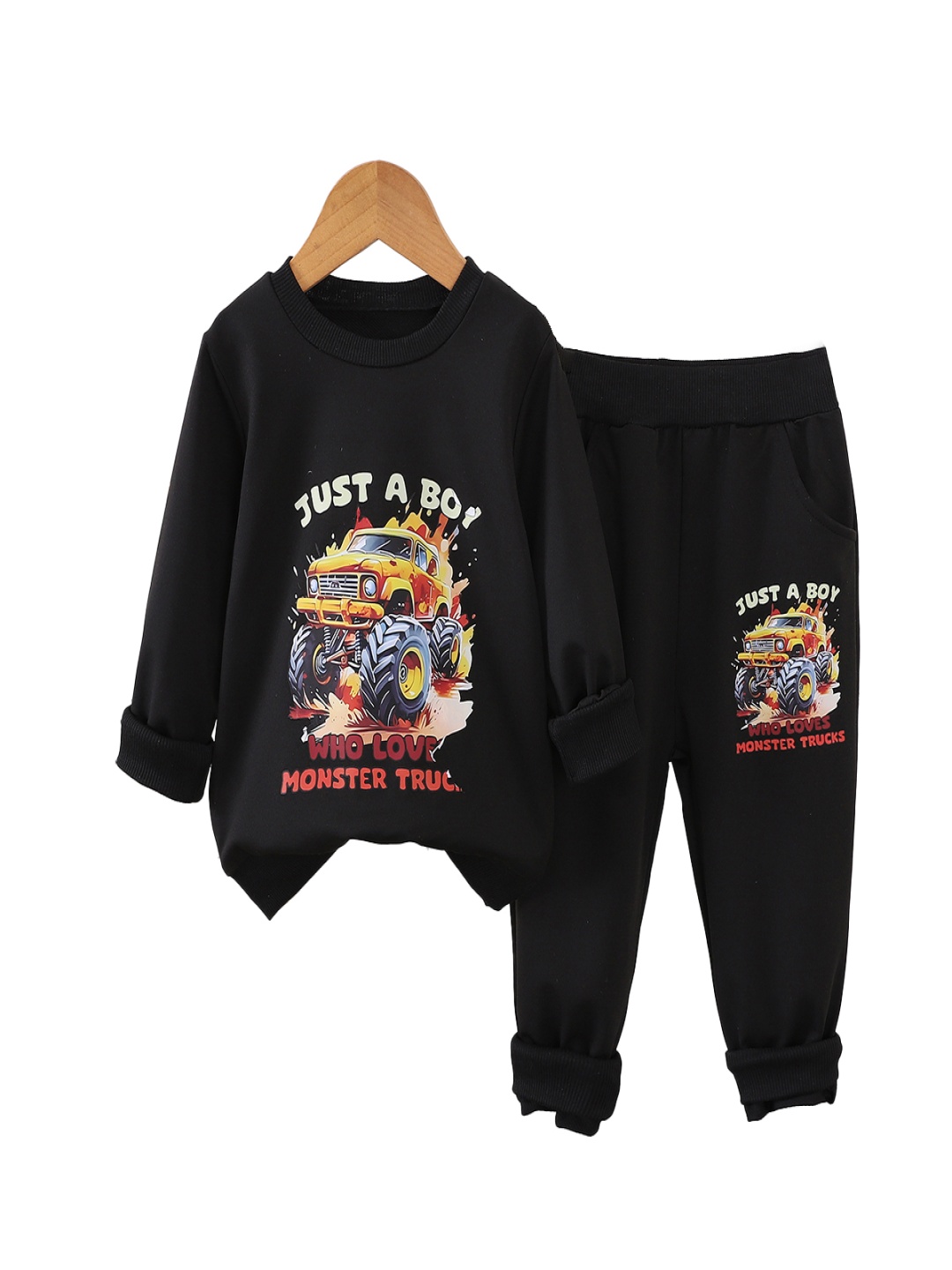 

StyleCast x Revolte Boys Printed Sweatshirt With Joggers, Black