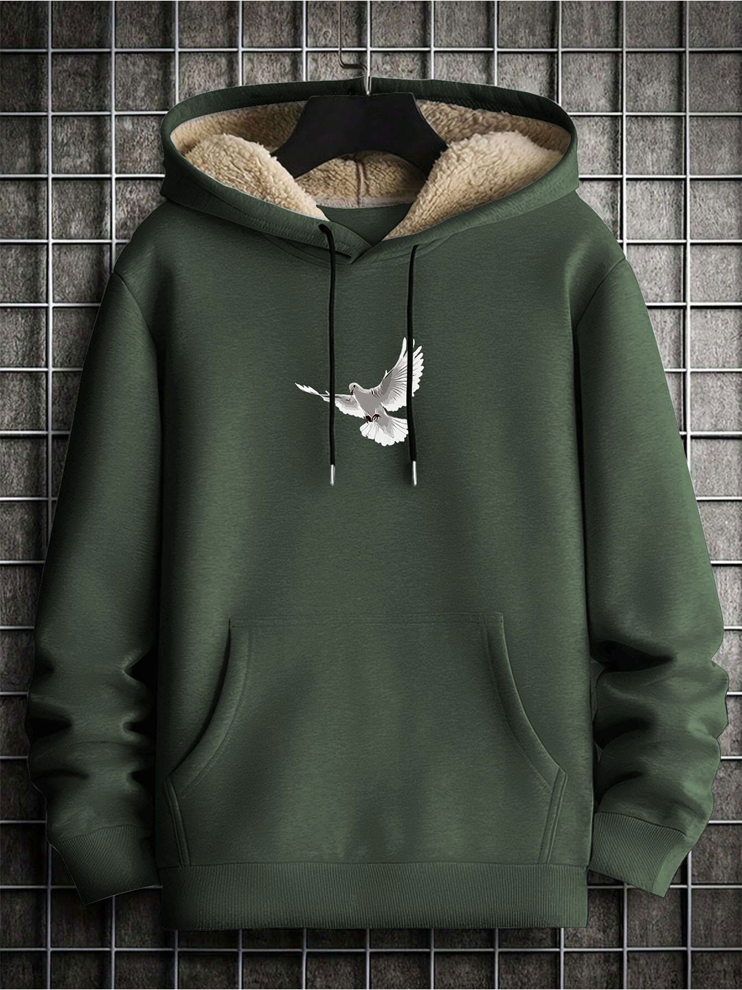 

TOGS & TERRE Women Printed Hooded Sweatshirt, Green