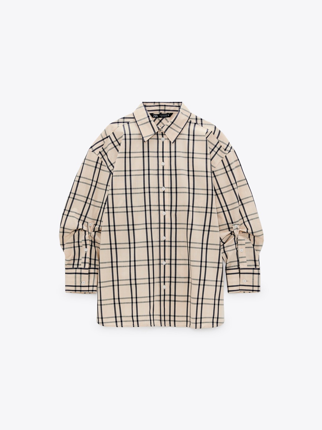 

ZARA Women Checked Casual Shirt, Off white
