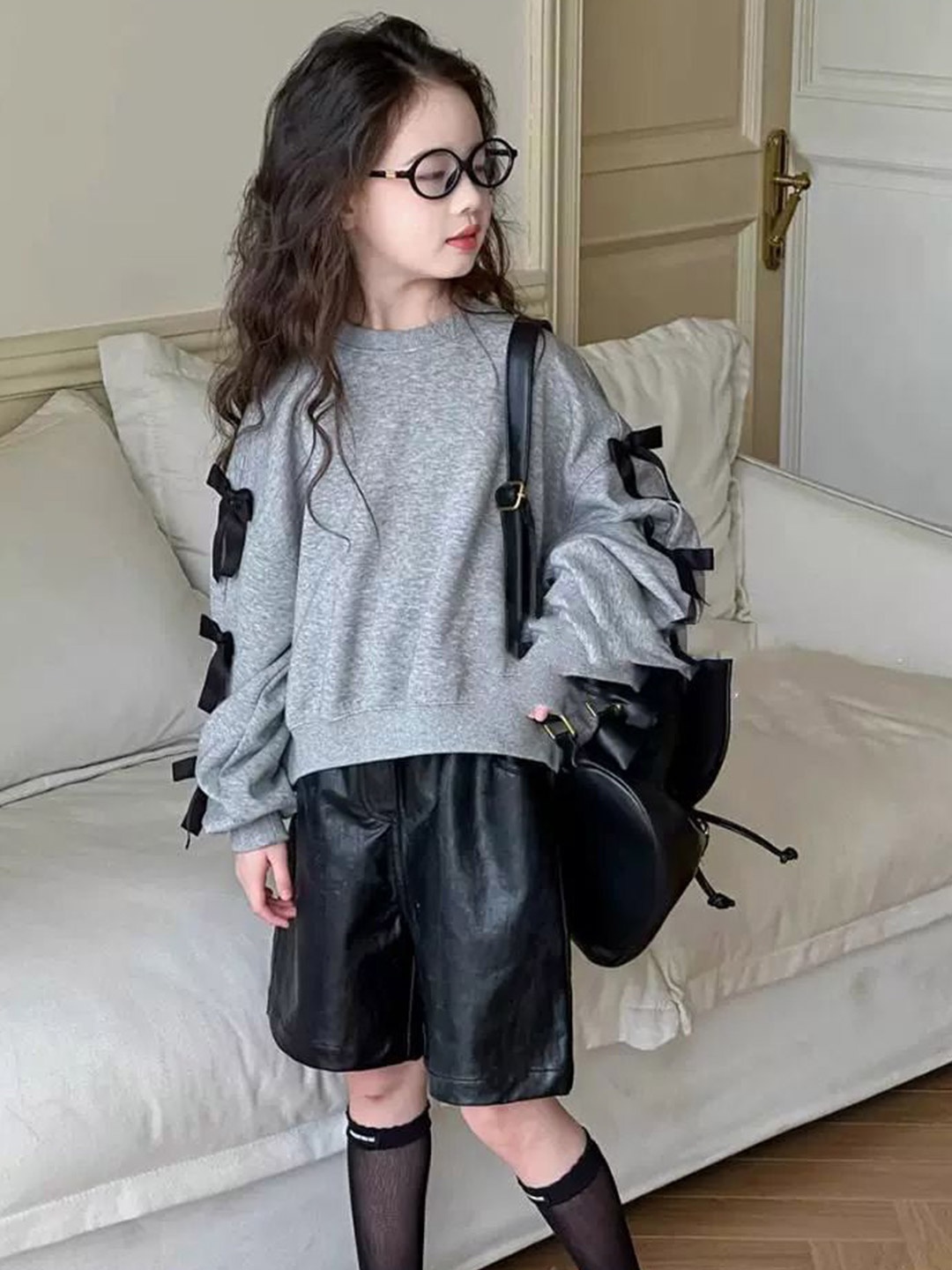 

StyleCast x Revolte Girls Round Neck Sweatshirt, Grey