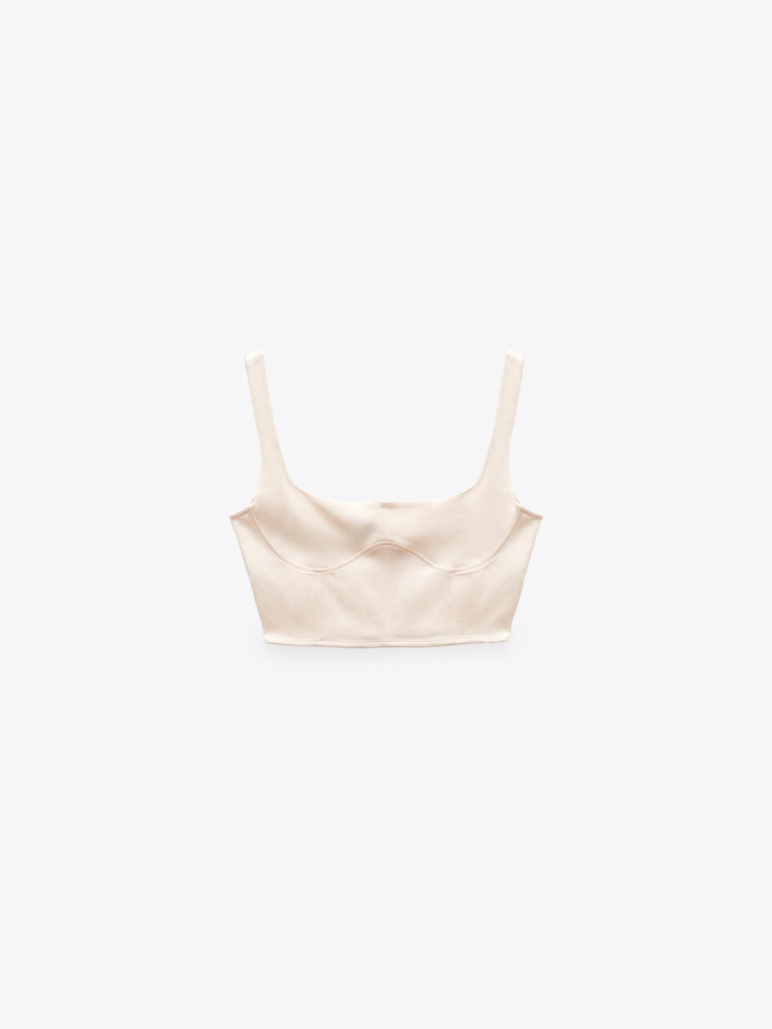 

ZARA Crop Top, Beige