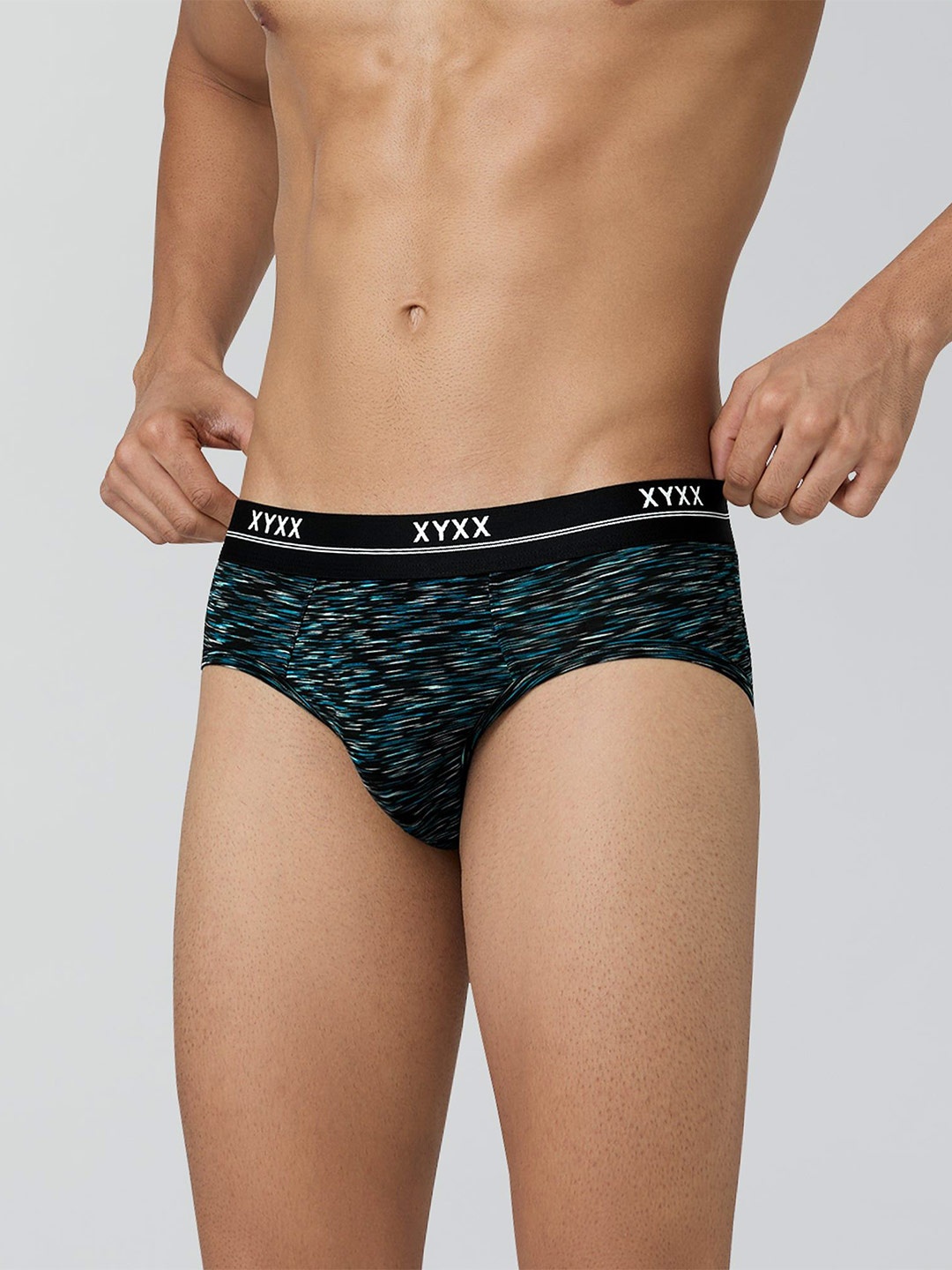 

XYXX Men Artisto Modal Brush Green Briefs XYBRF77, Black