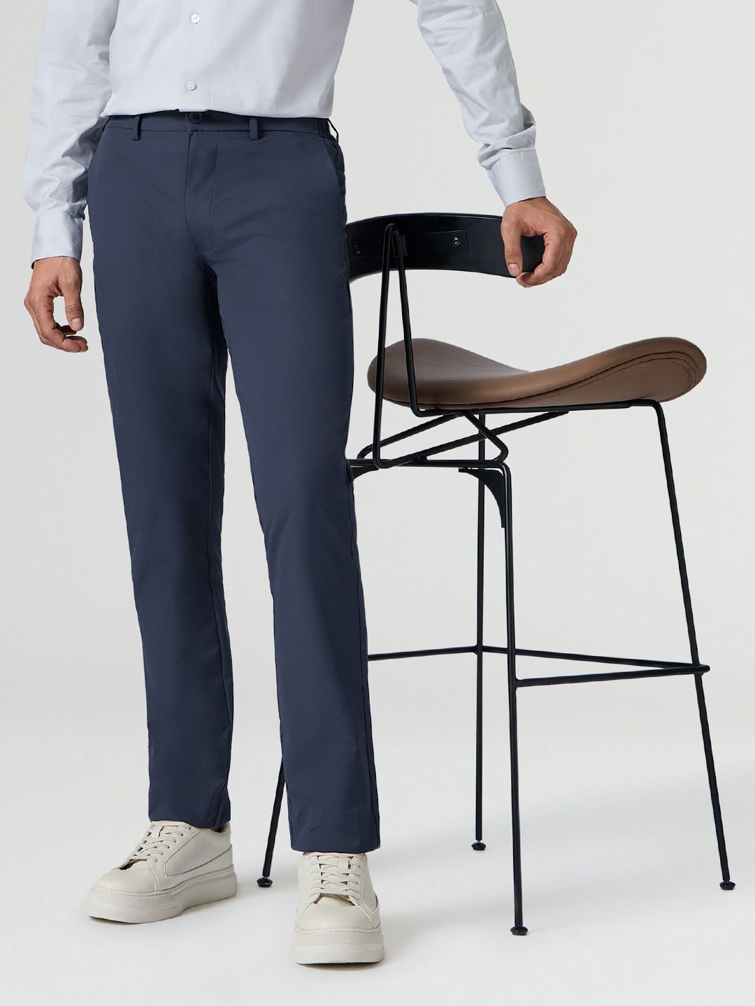

XYXX Men Kinetic Slim Fit Blue All Day Quick Dry Pants, Navy blue
