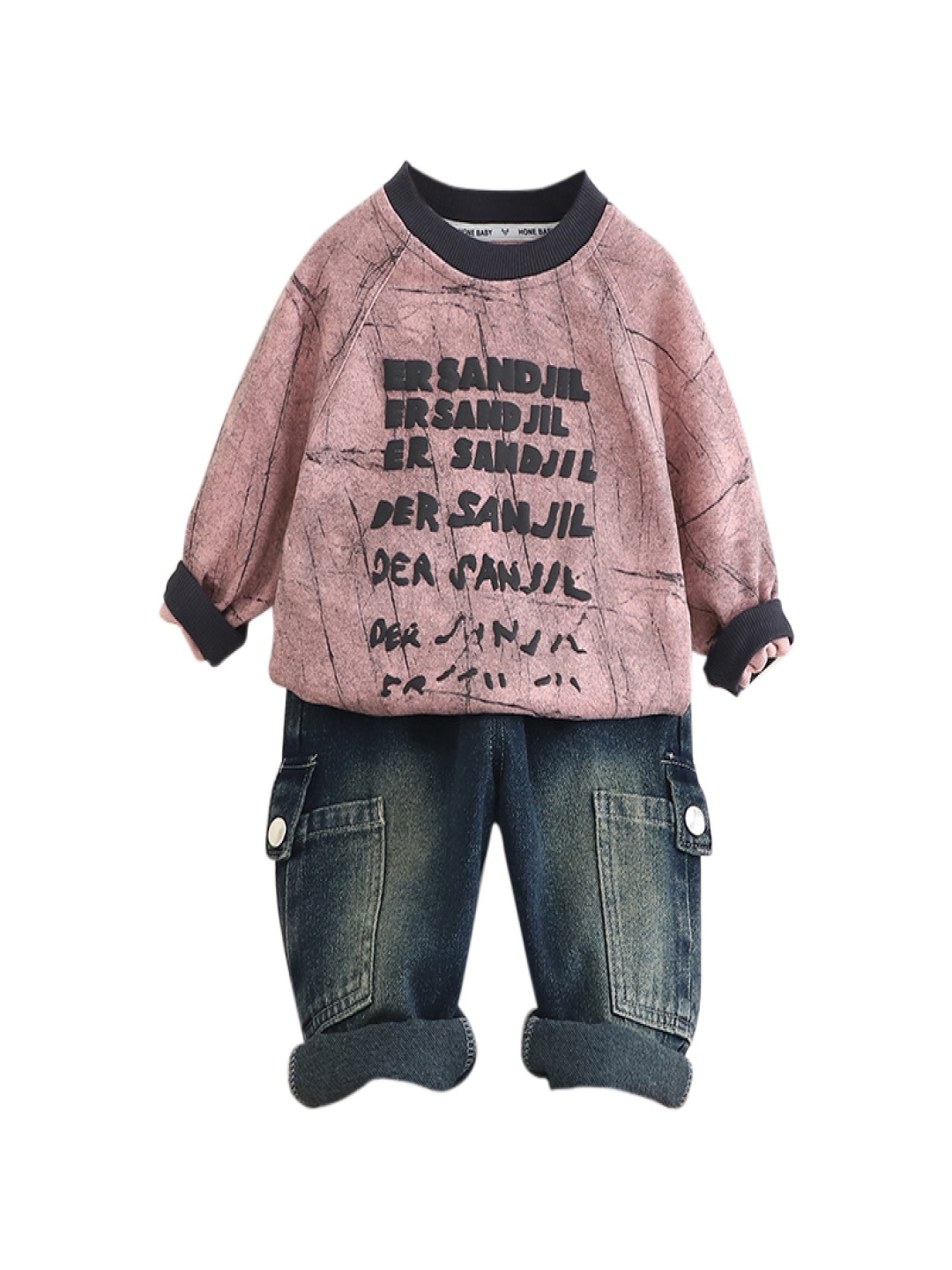 

StyleCast x Revolte Boys Printed Sweatshirt With Trousers, Pink