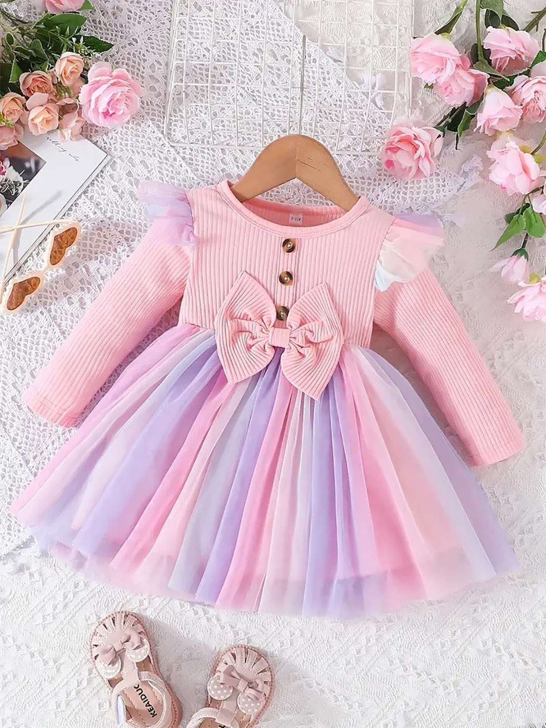 

Miss & Chief Embellished A-Line Dress, Pink