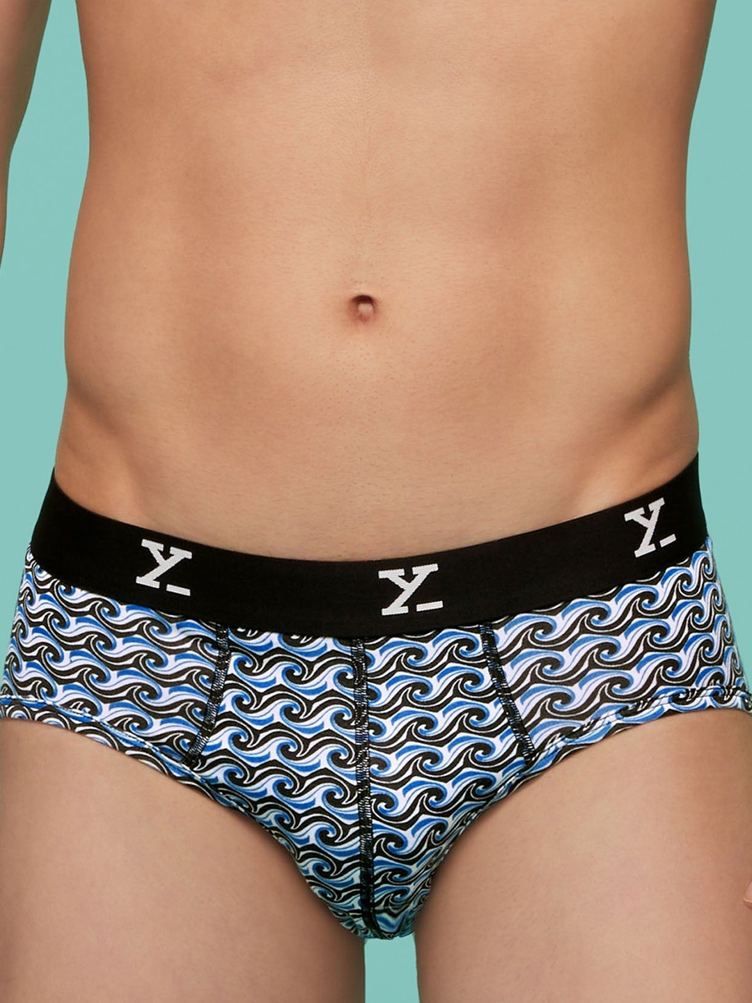 

XYXX Shuffle Modal Briefs Beach Waves XYBRF62, Blue