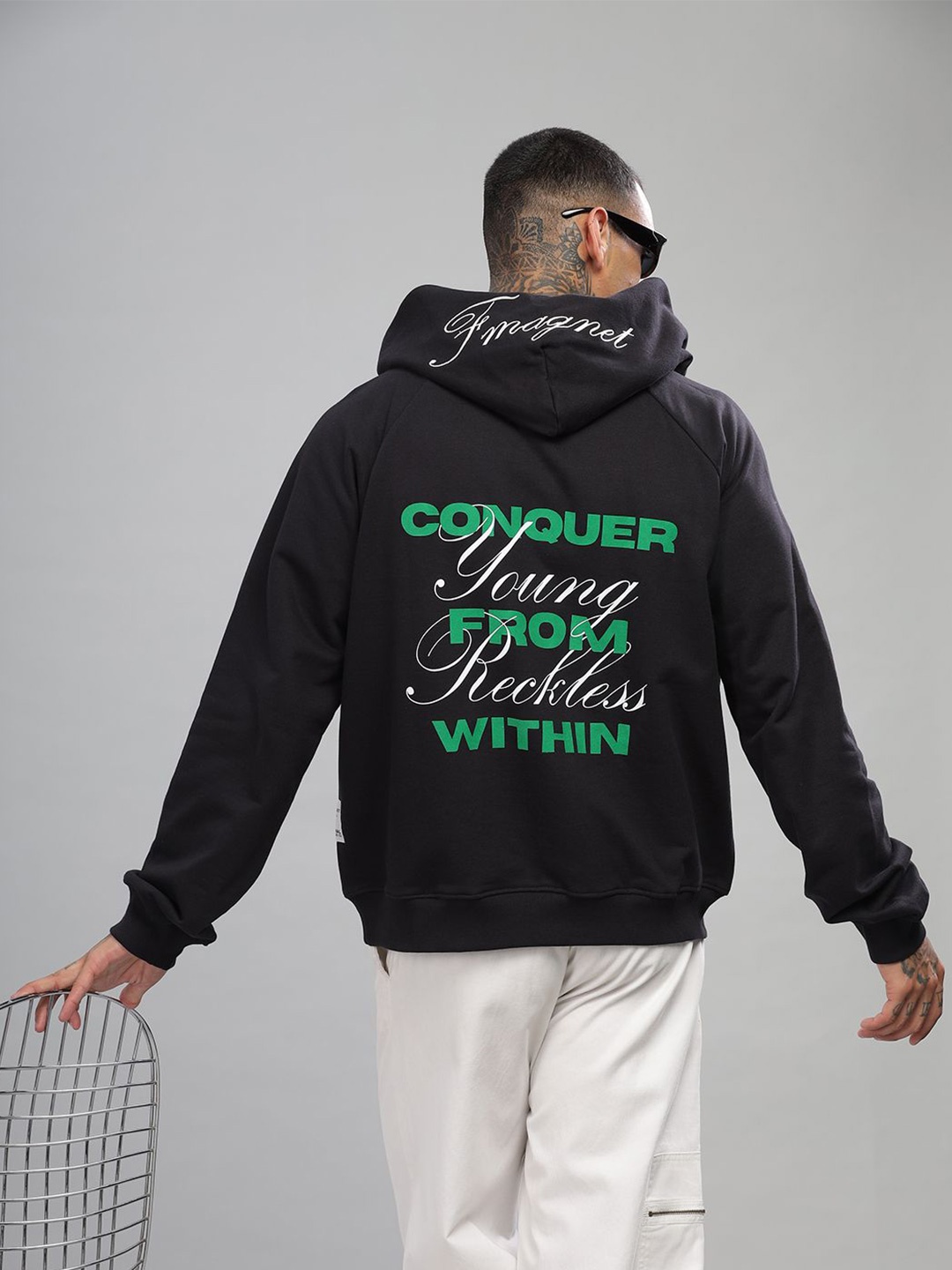 

Fmagnet Clothing Unisex Conqueror Heavyweight Hooded Sweatshirt, Black