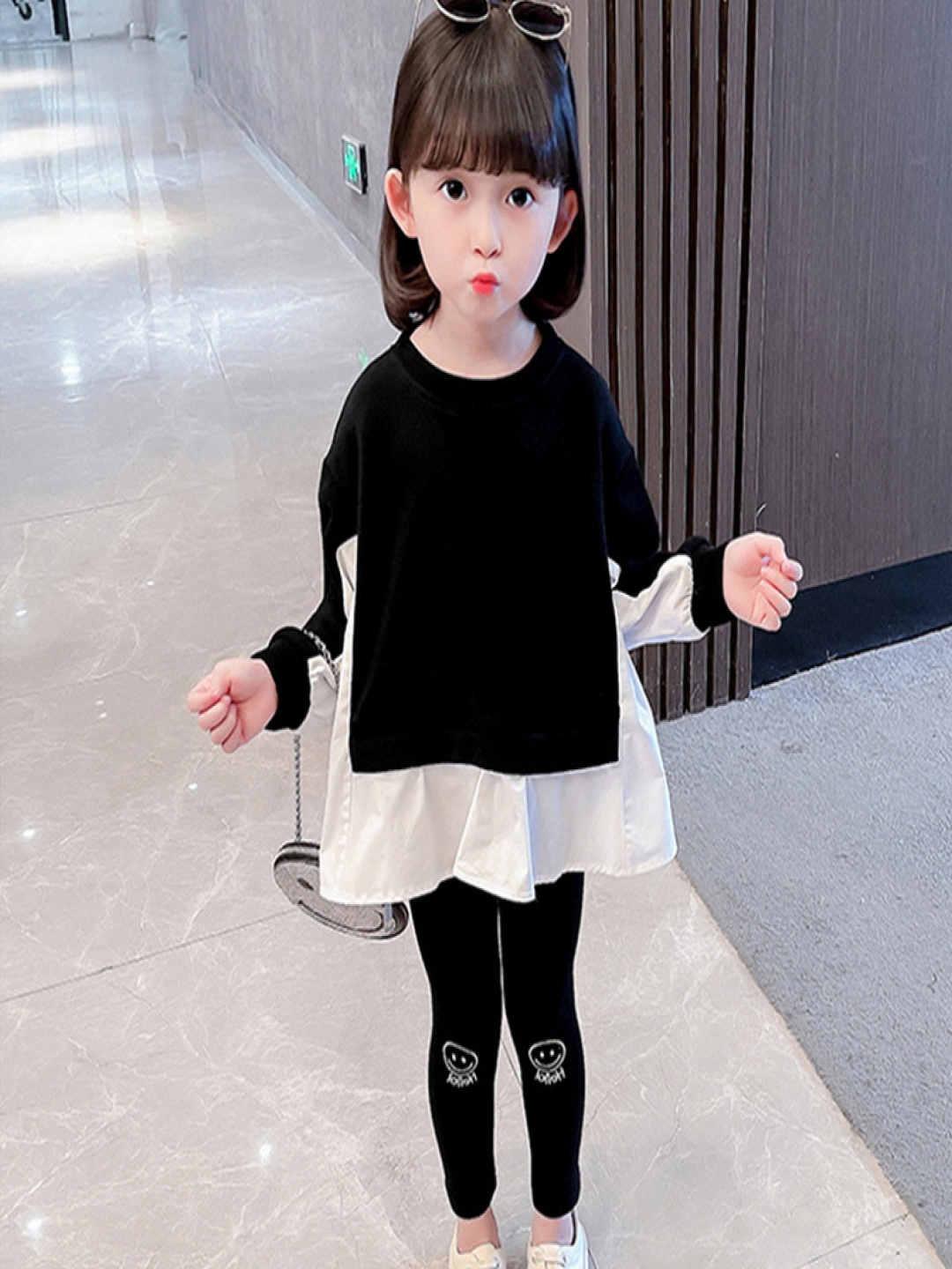 

StyleCast x Revolte Colourblocked Cotton Top, Black