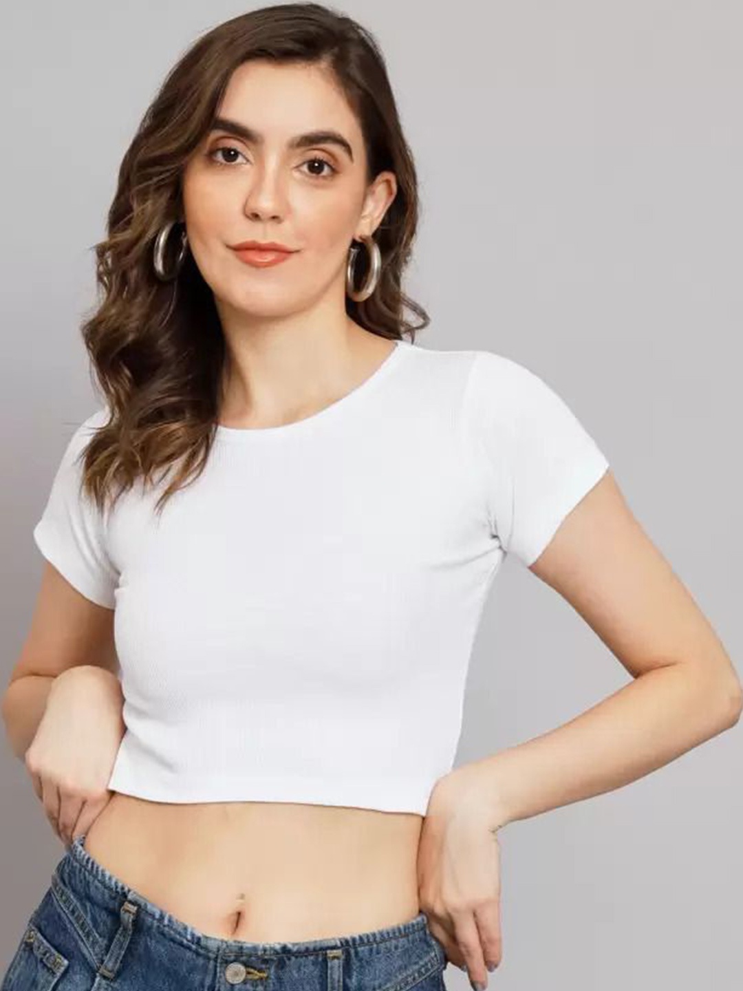 

sollobell Cotton Crop Top, White