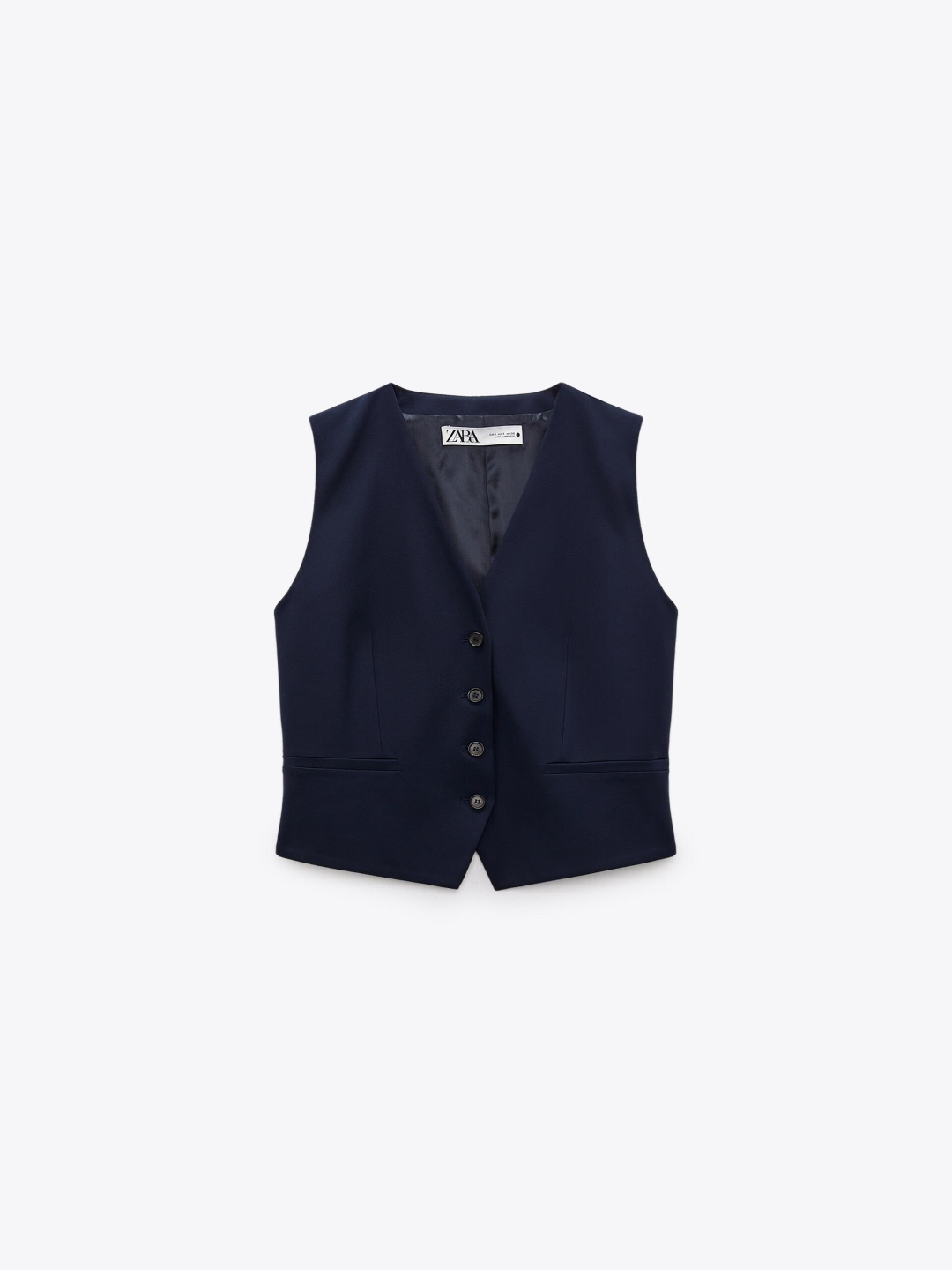 

ZARA Women Navy Blue Waistcoat