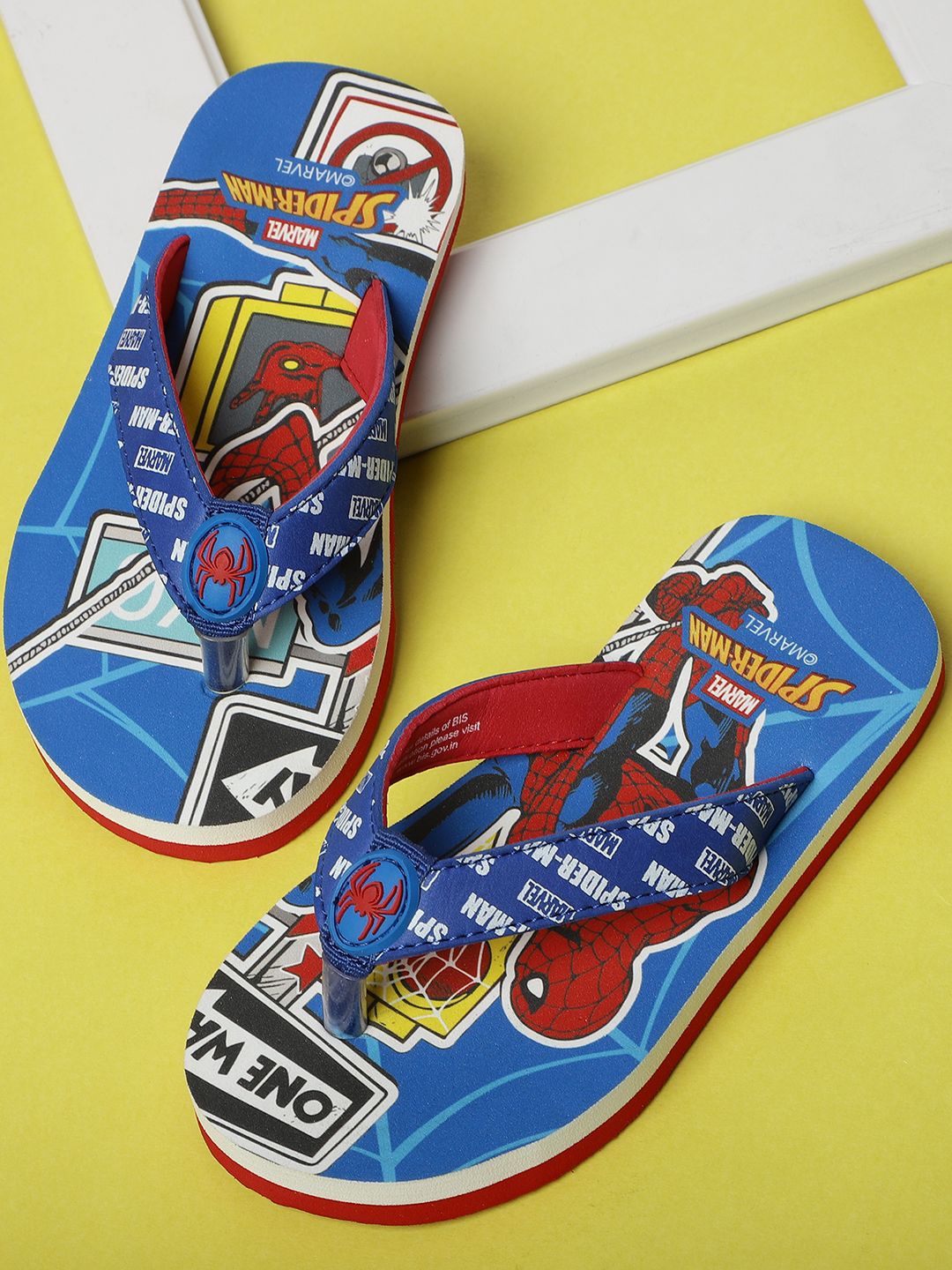 

Kids Ville Boys Spiderman Printed Slip On Flip-Flops, Blue