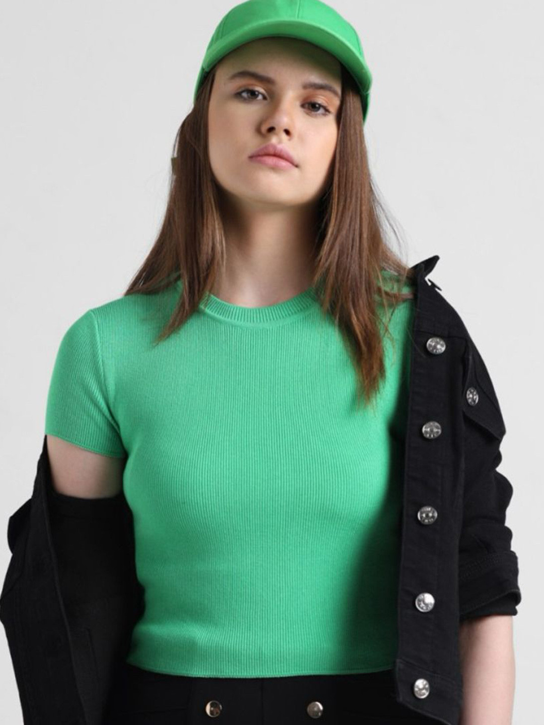 

sollobell Cotton Crop Top, Green