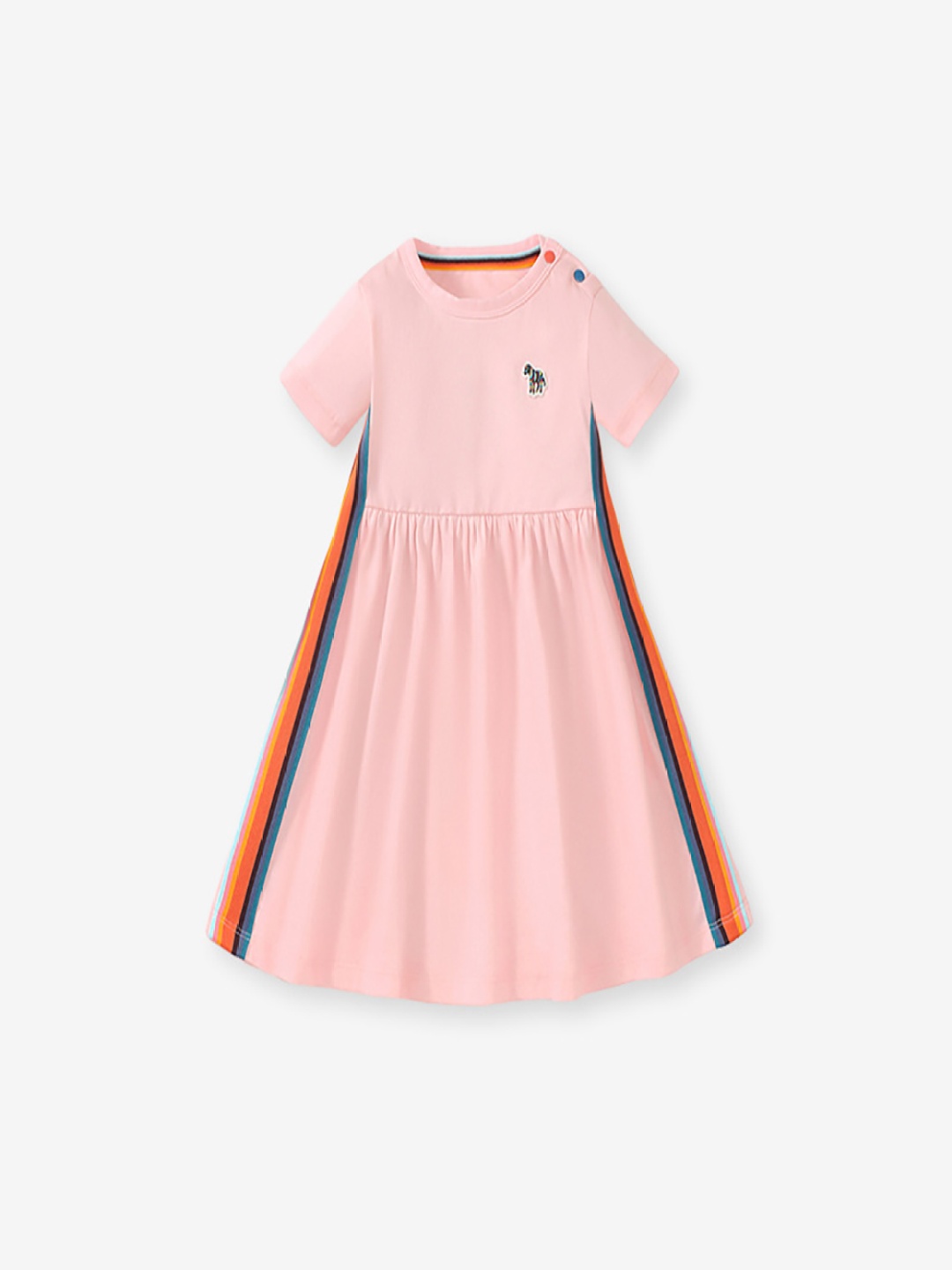 

StyleCast x Revolte Girls Colourblocked Cotton A-Line Dress, Peach