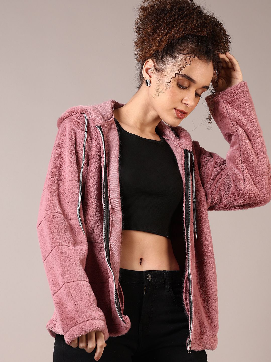 

V-Mart Women Hooded Sweatshirt, Pink