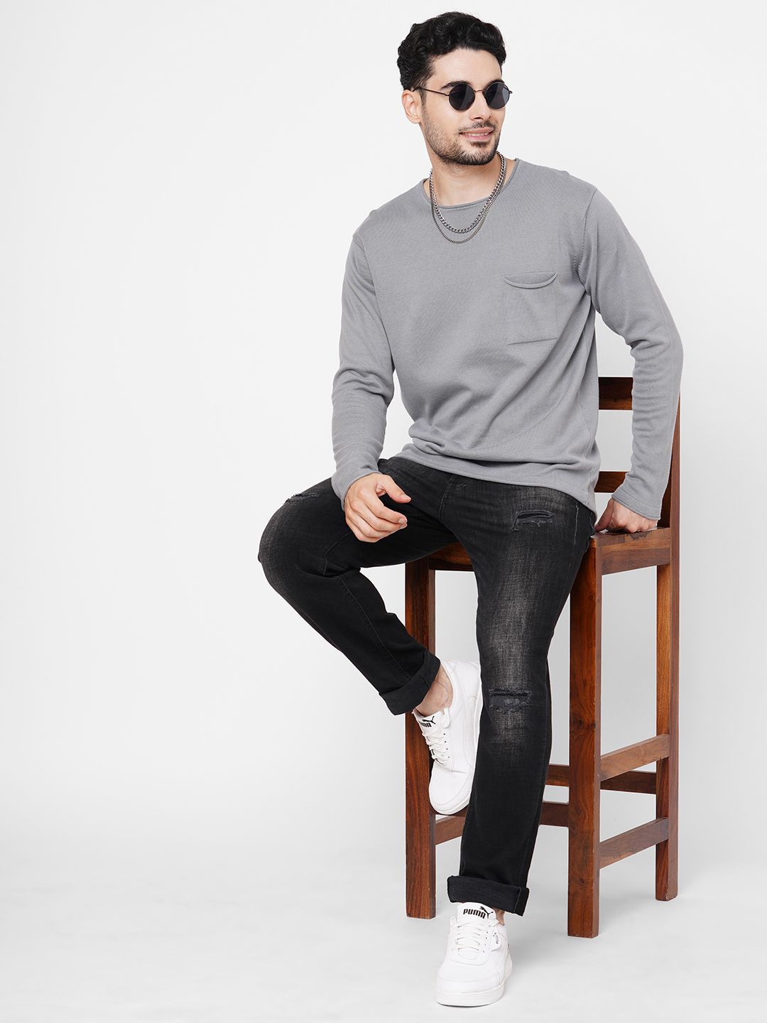 

Loopers Men Cotton Sweatshirt, Grey