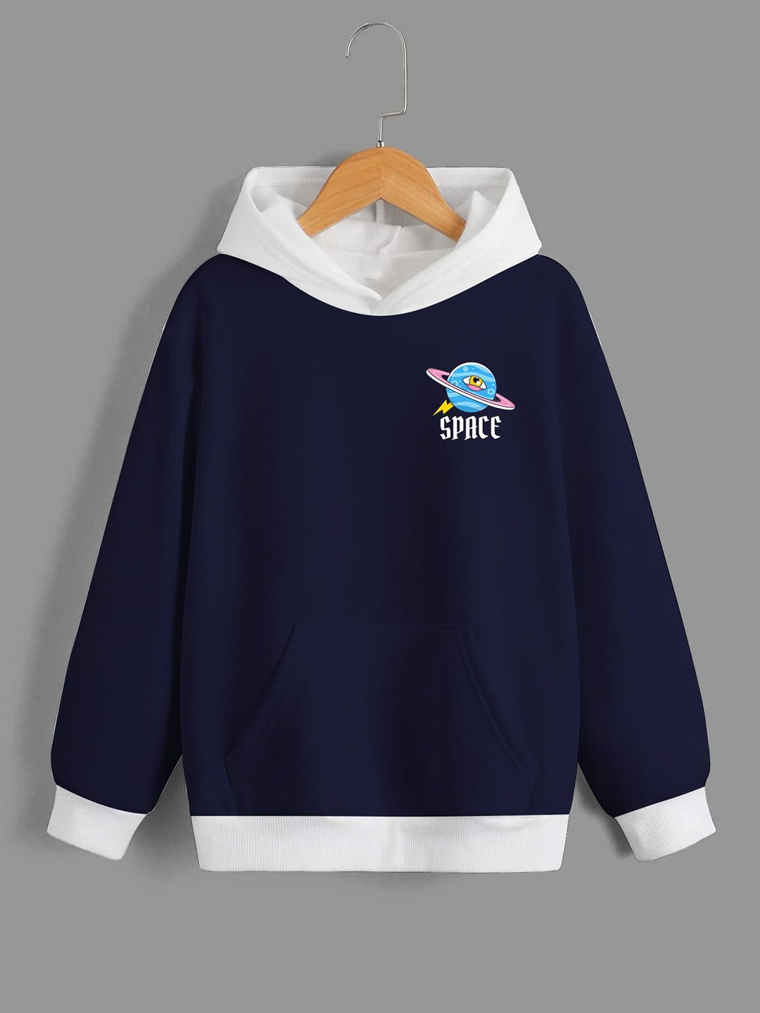 

Dagcros Boys Printed Hooded Pullover Sweatshirt, Blue