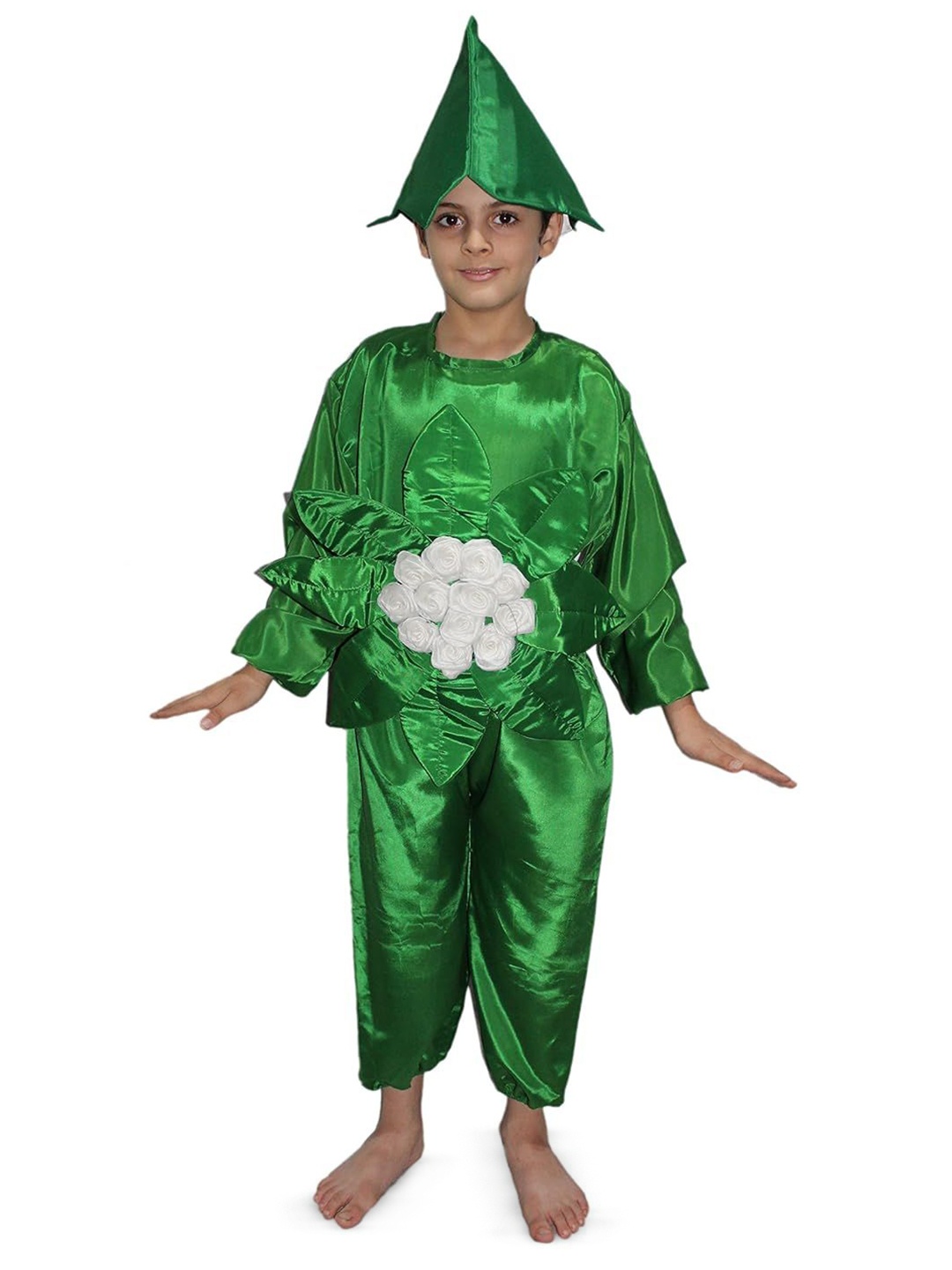 

Kaku Fancy dresses Kids Cauliflower Vegetables Costume Set, Green