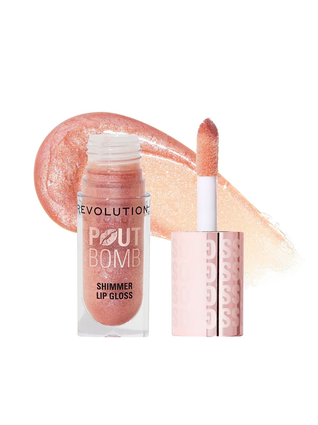 

Makeup Revolution London Pout Bomb Shimmer Lip Gloss 4.5ml - Glimmer Nude