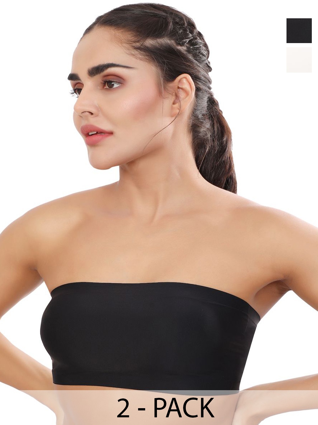 

Bella Voste Bandeau Full Coverage Bra, Black
