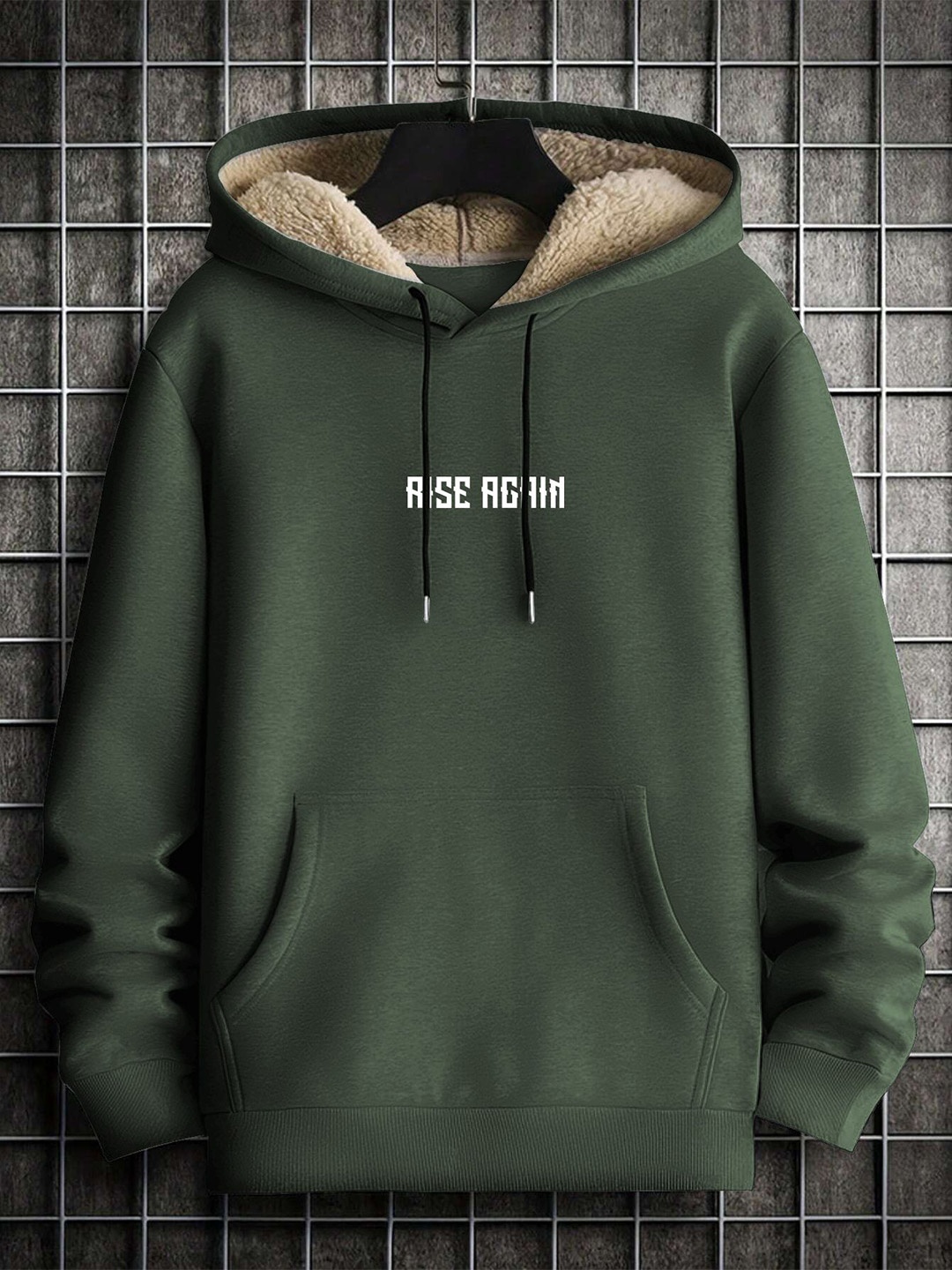 

TOGS & TERRE Women Graphic Printed Hooded Sweatshirt, Green