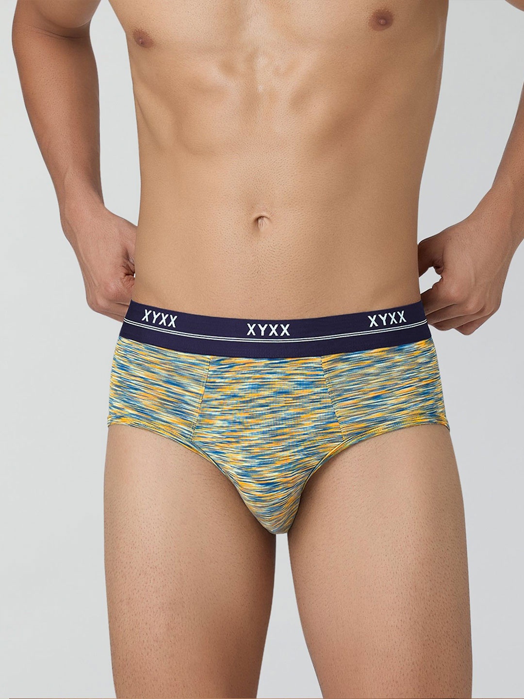 

XYXX Men Printed Artisto Modal Briefs Sandy Beige XYBRF75