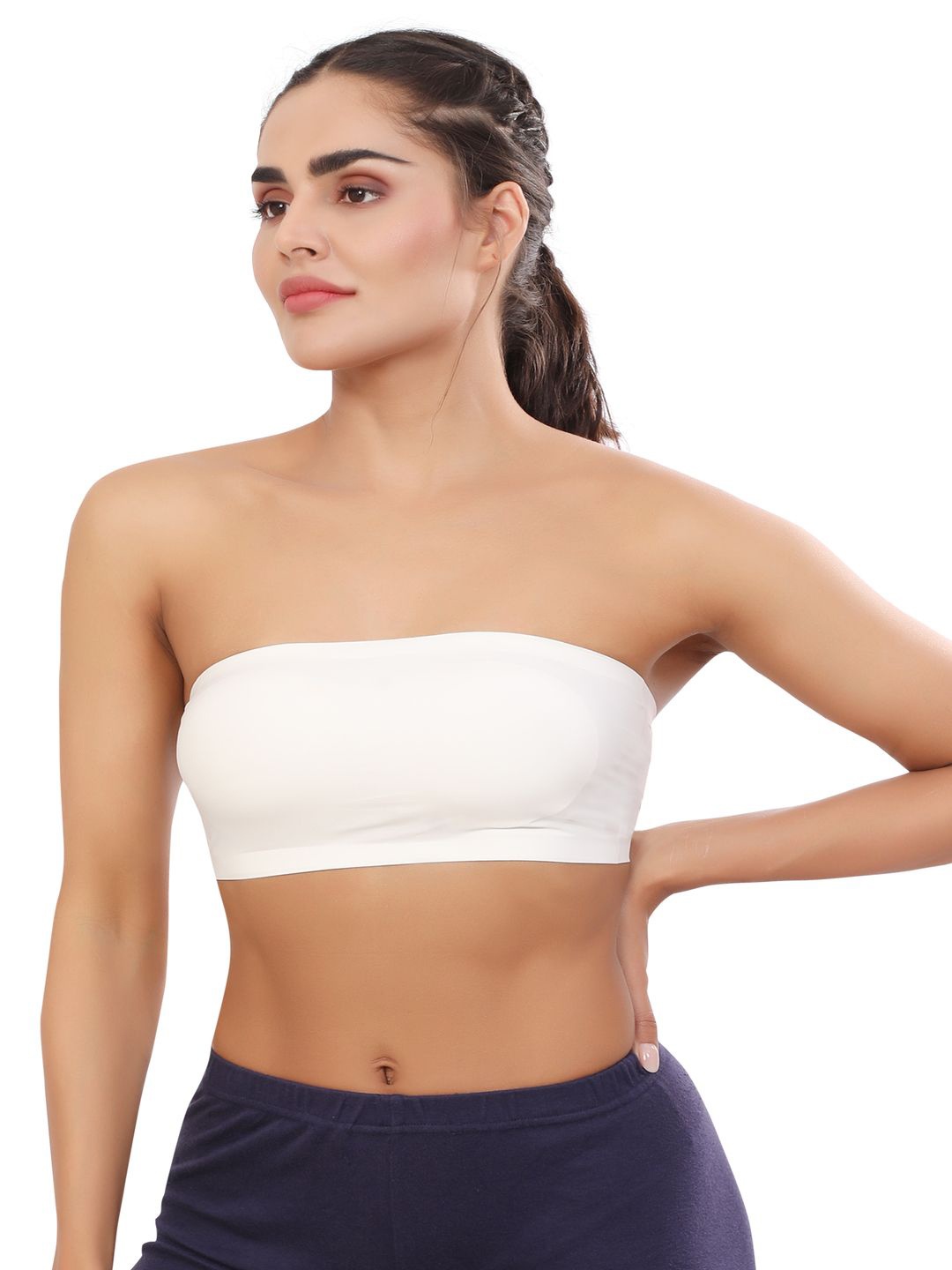 

Bella Voste Bandeau Bra Full Coverage, White