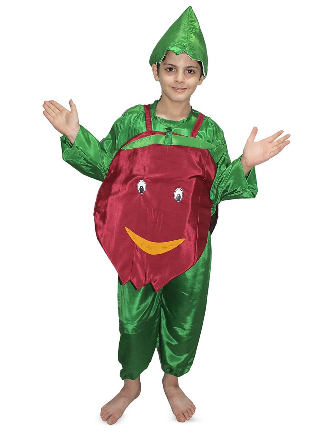 

Kaku Fancy dresses Kids Pomegranate Fruits Costume Set, Red
