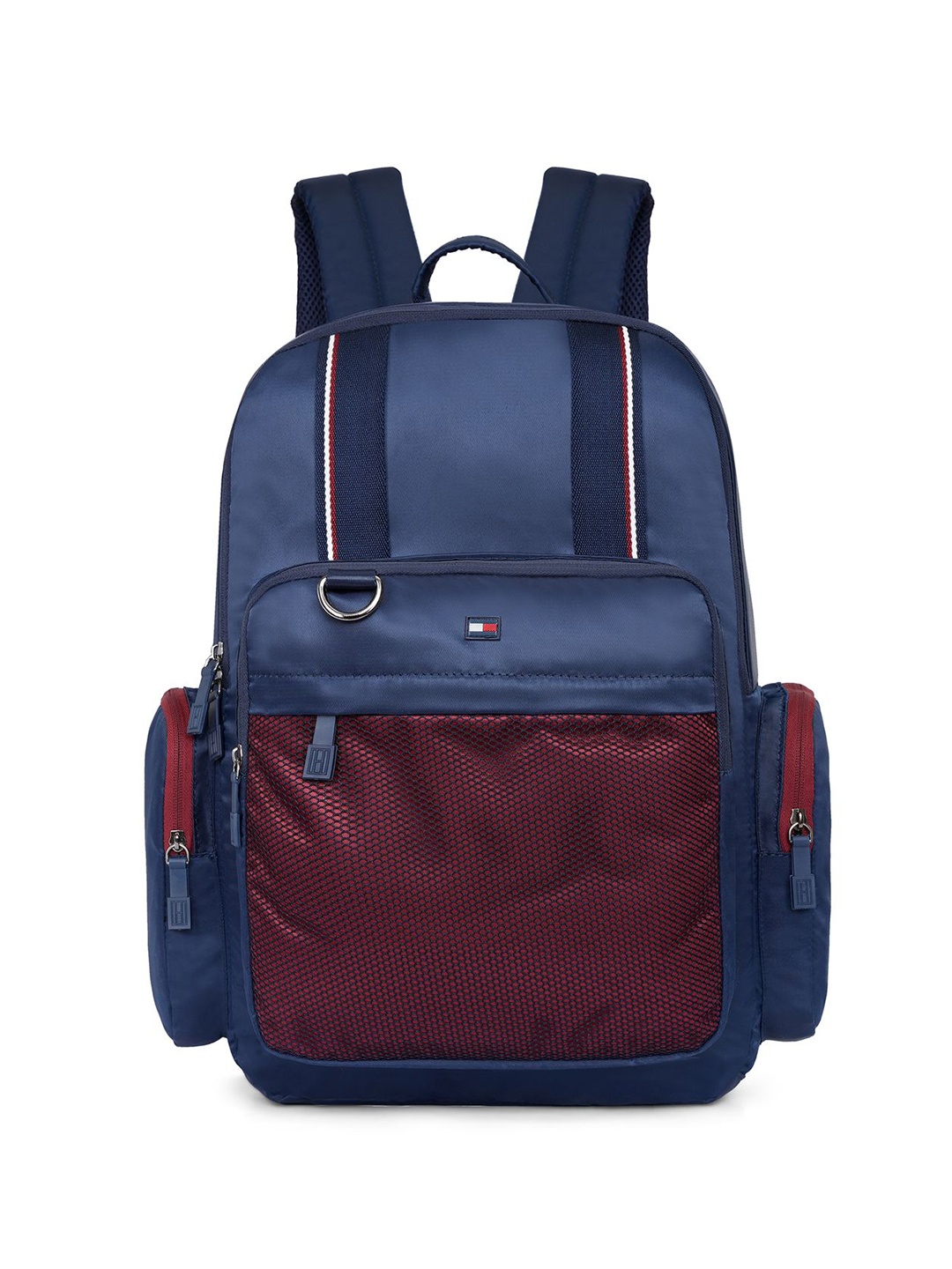 

Tommy Hilfiger Kids Colourblocked Backpack With Rain Cover, Navy blue