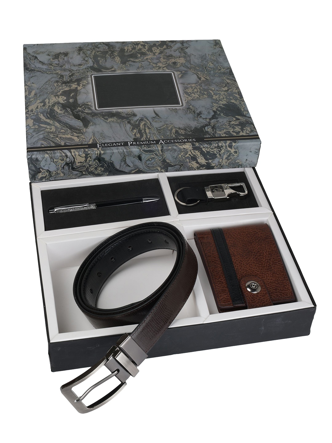 

SAZARA Men Accessory Gift Set of, Brown