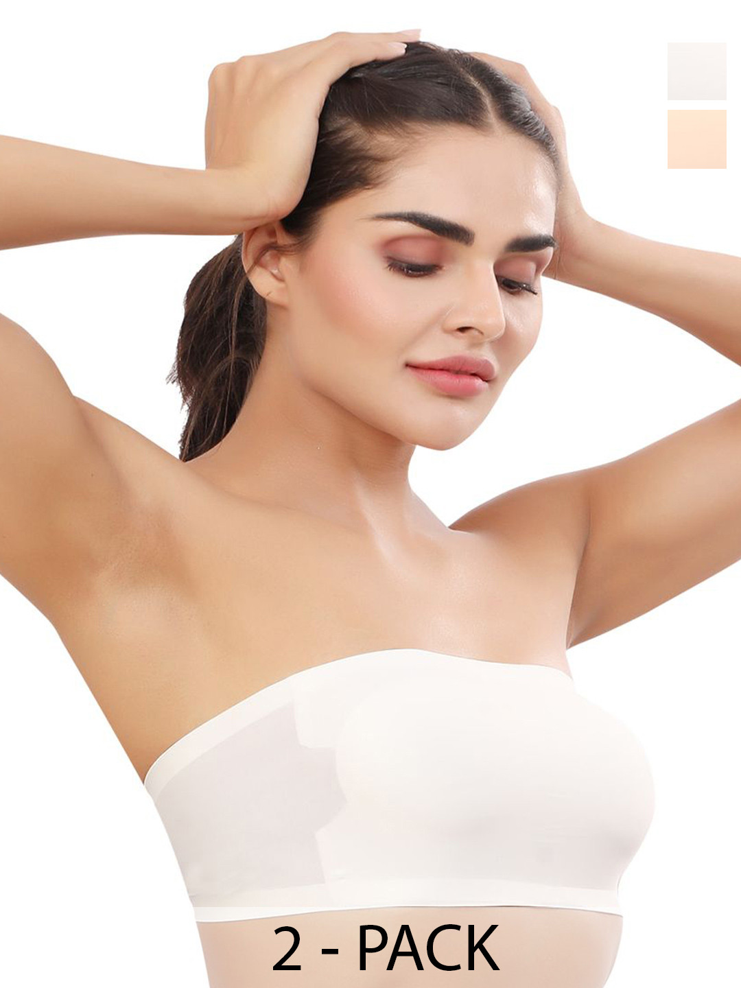 

Bella Voste Bandeau Bra Full Coverage, White