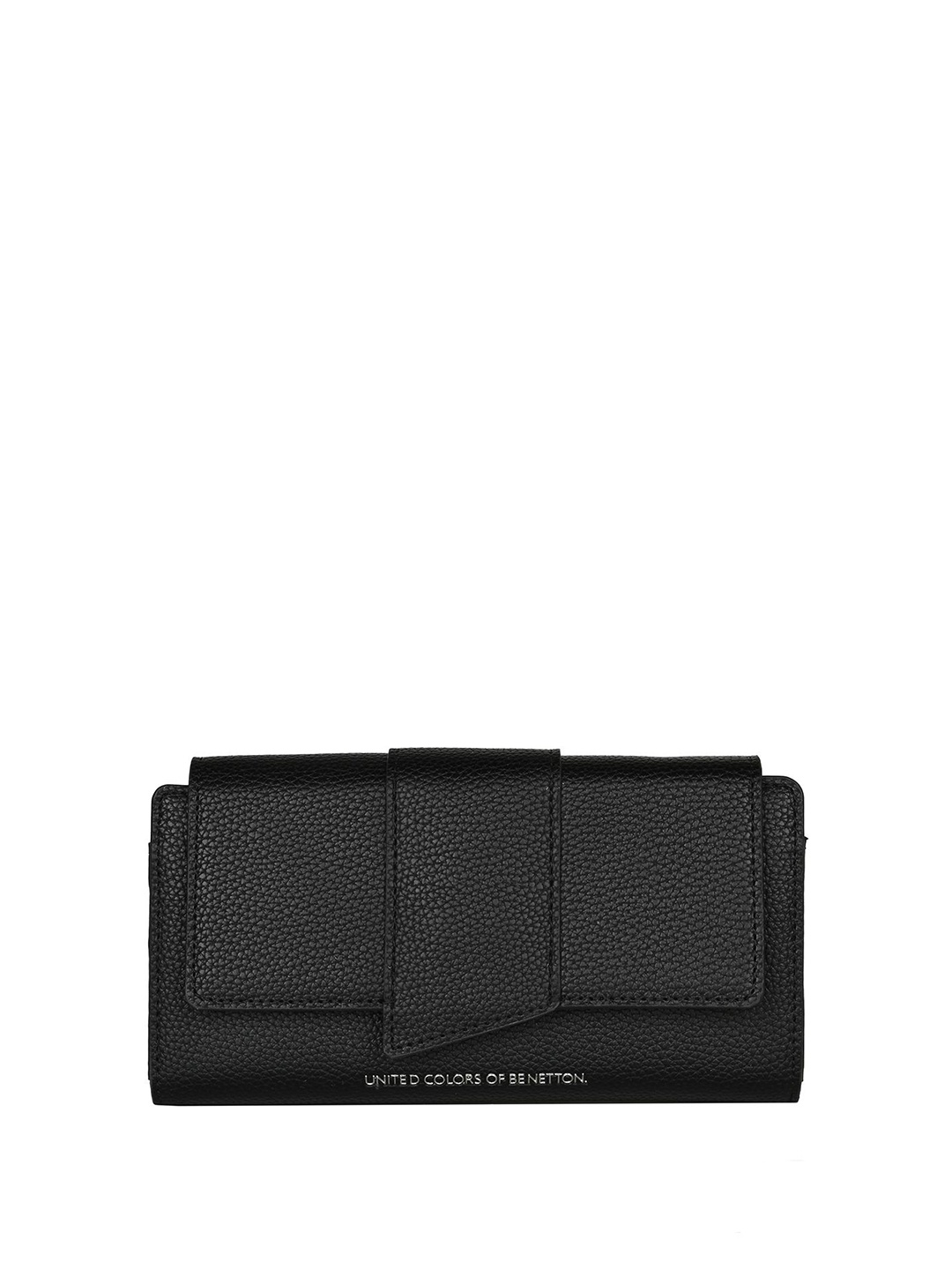 

United Colors of Benetton Women PU Two Fold Wallet, Black