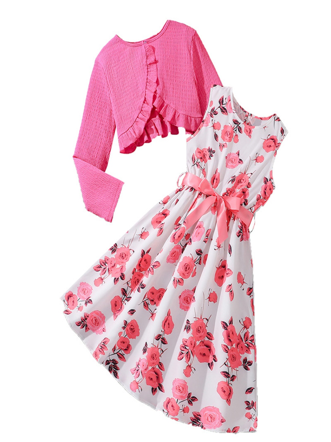 

StyleCast x Revolte Girls Floral Printed A-Line Dress, Pink