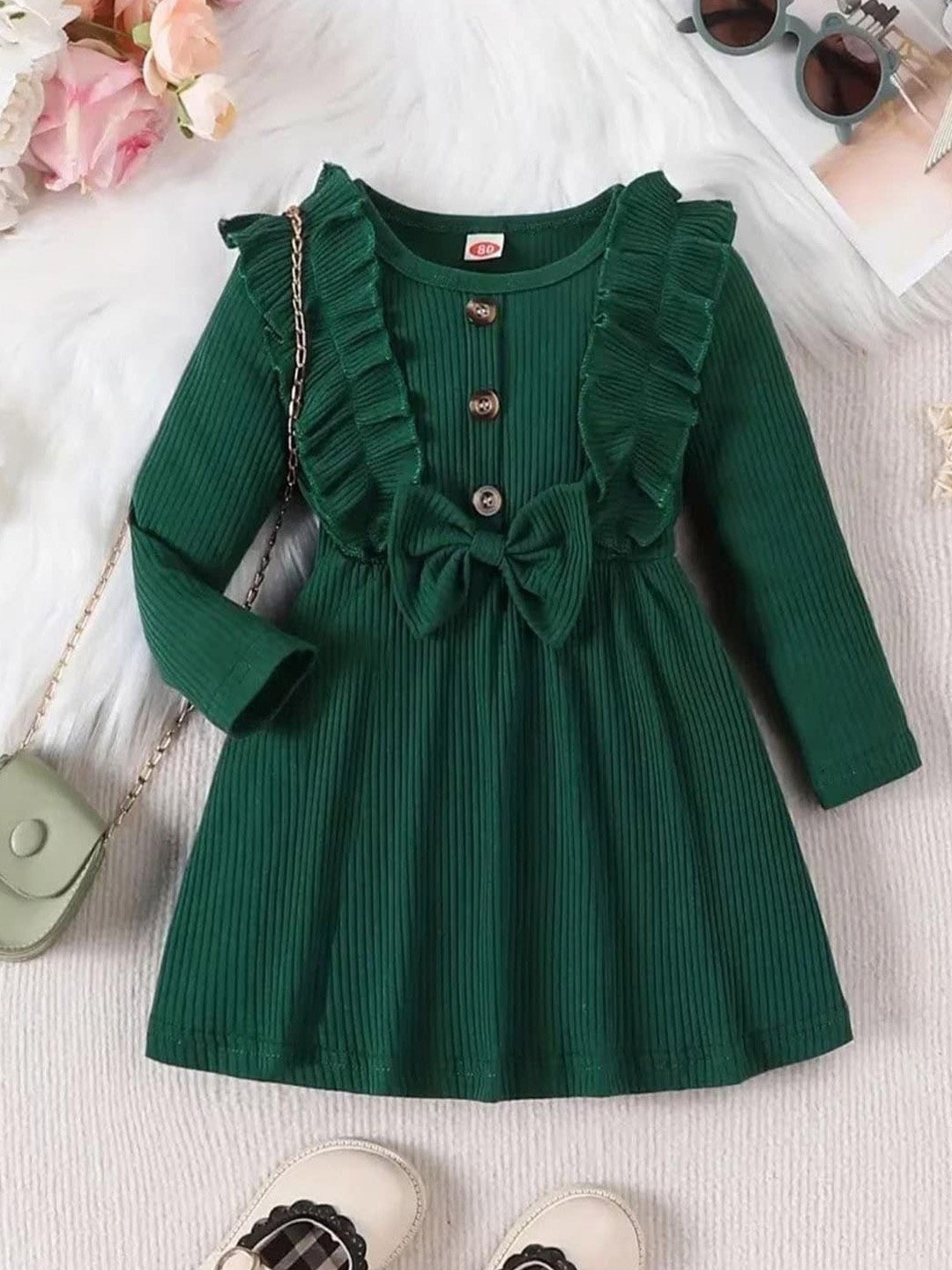 

Miss & Chief Embellished A-Line Dress, Green