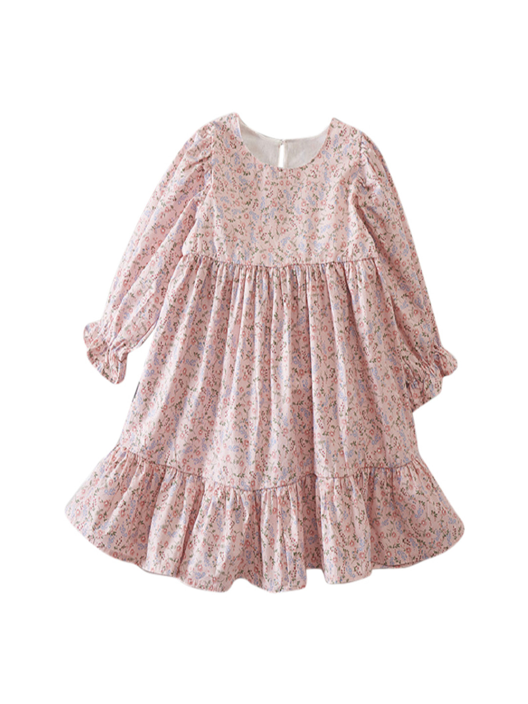 

StyleCast x Revolte Girls Floral Printed Puff Sleeves Cotton A-Line Dress, Pink