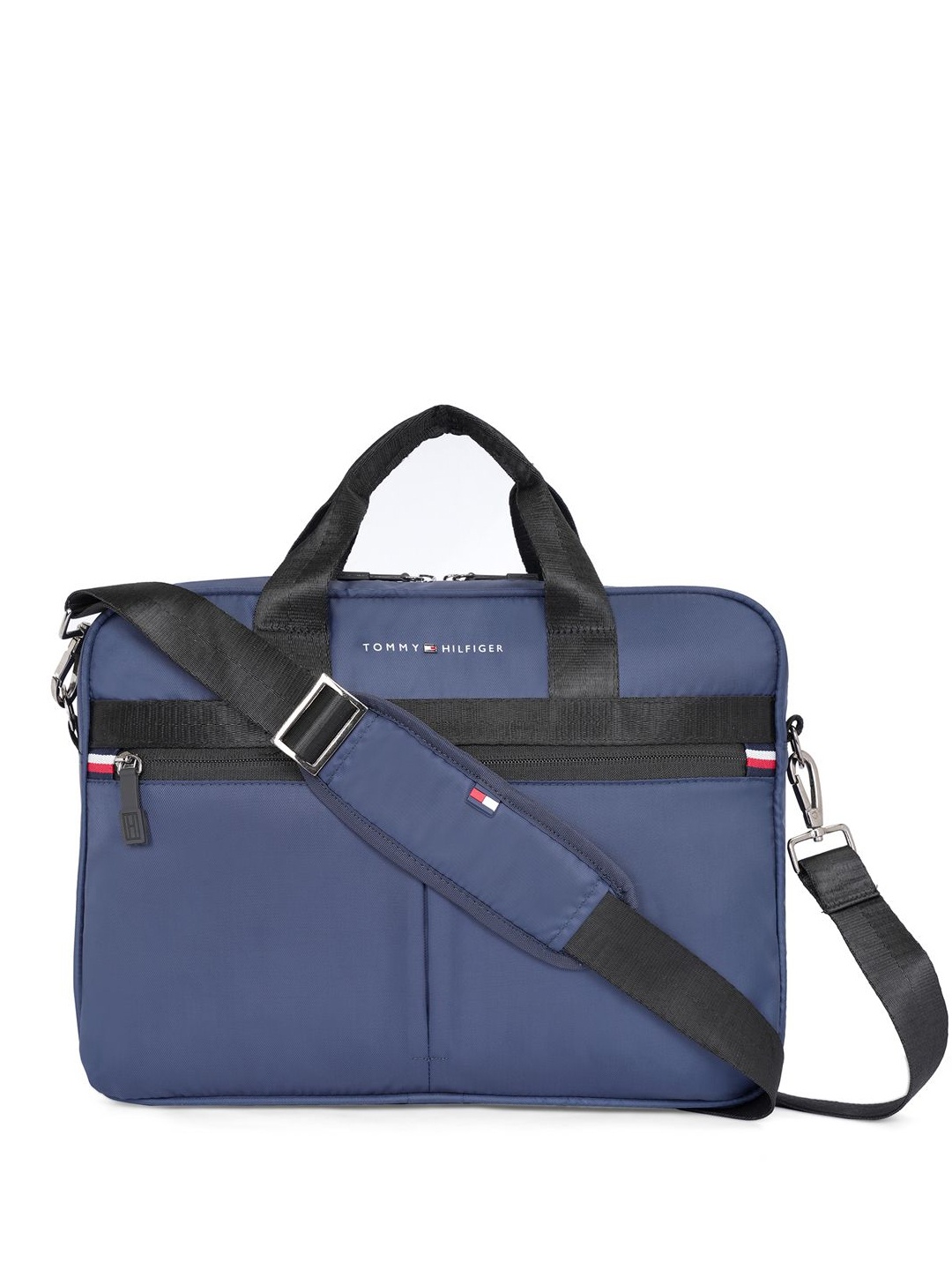 

Tommy Hilfiger Unisex Colourblocked Laptop Bag, Navy blue