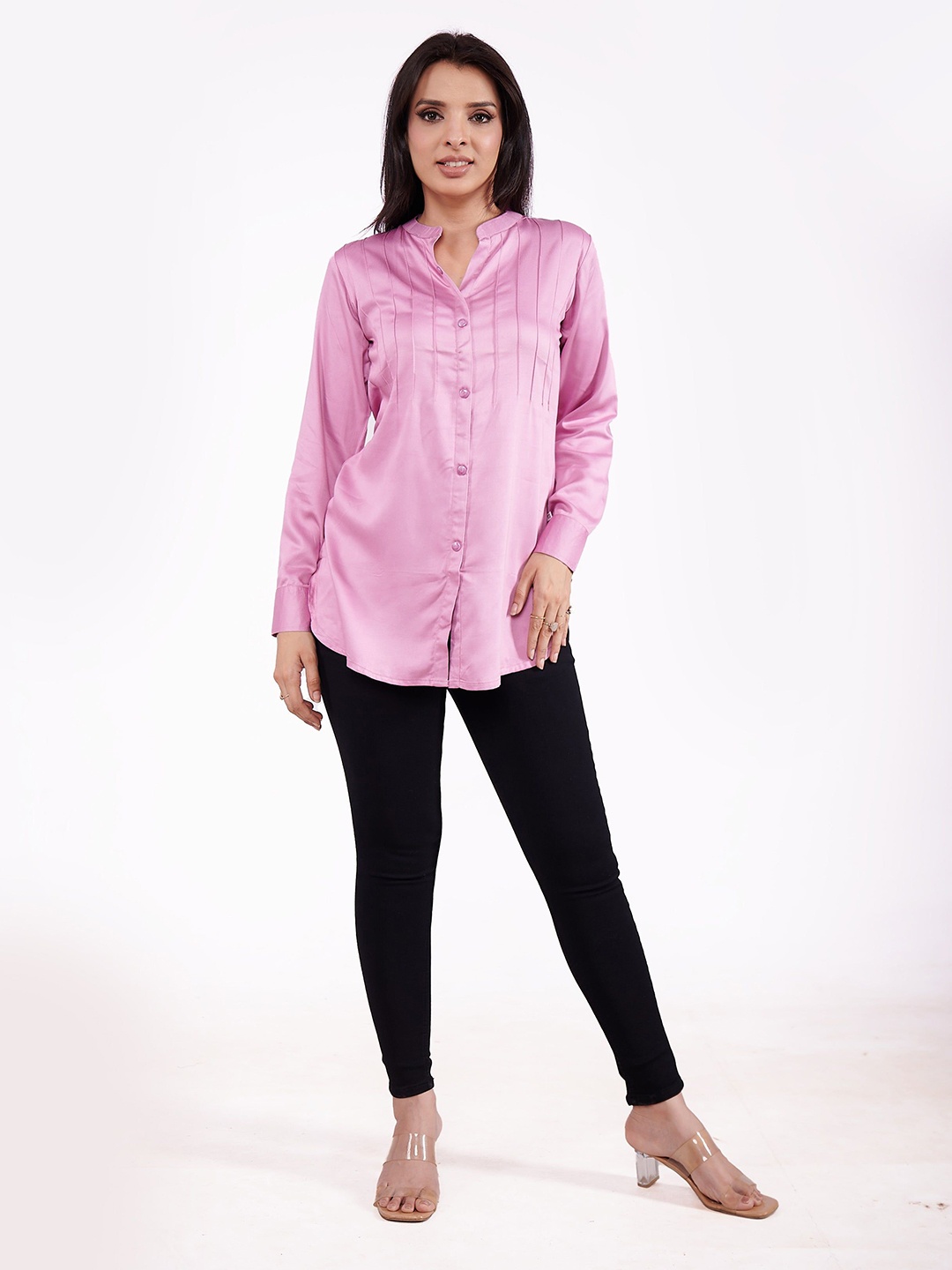 

FREYAA Shirt Collar Tunic, Purple