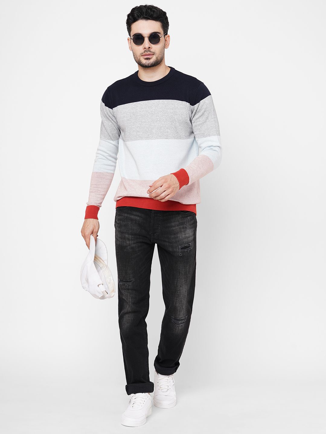 

Loopers Men Cotton Colourblocked Pullover Sweatshirt, Grey