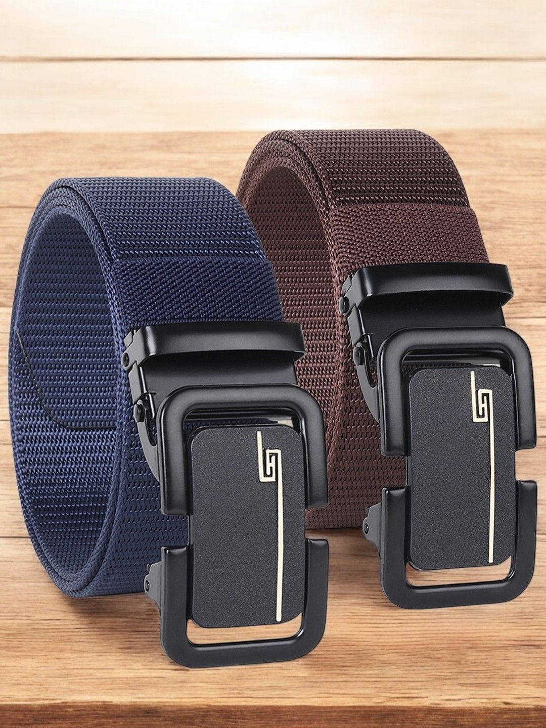 

Metronaut Men Textured 2 Belt, Blue