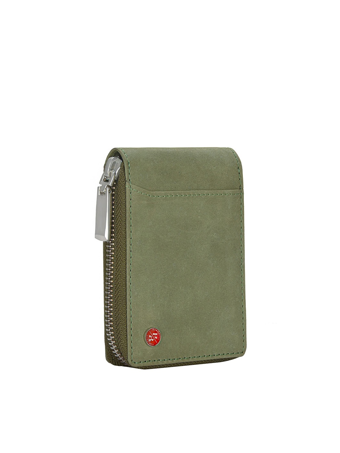 

Hornbull Steve Green RFID Protected Genuine Leather Vertical Debit Credit Card Holder